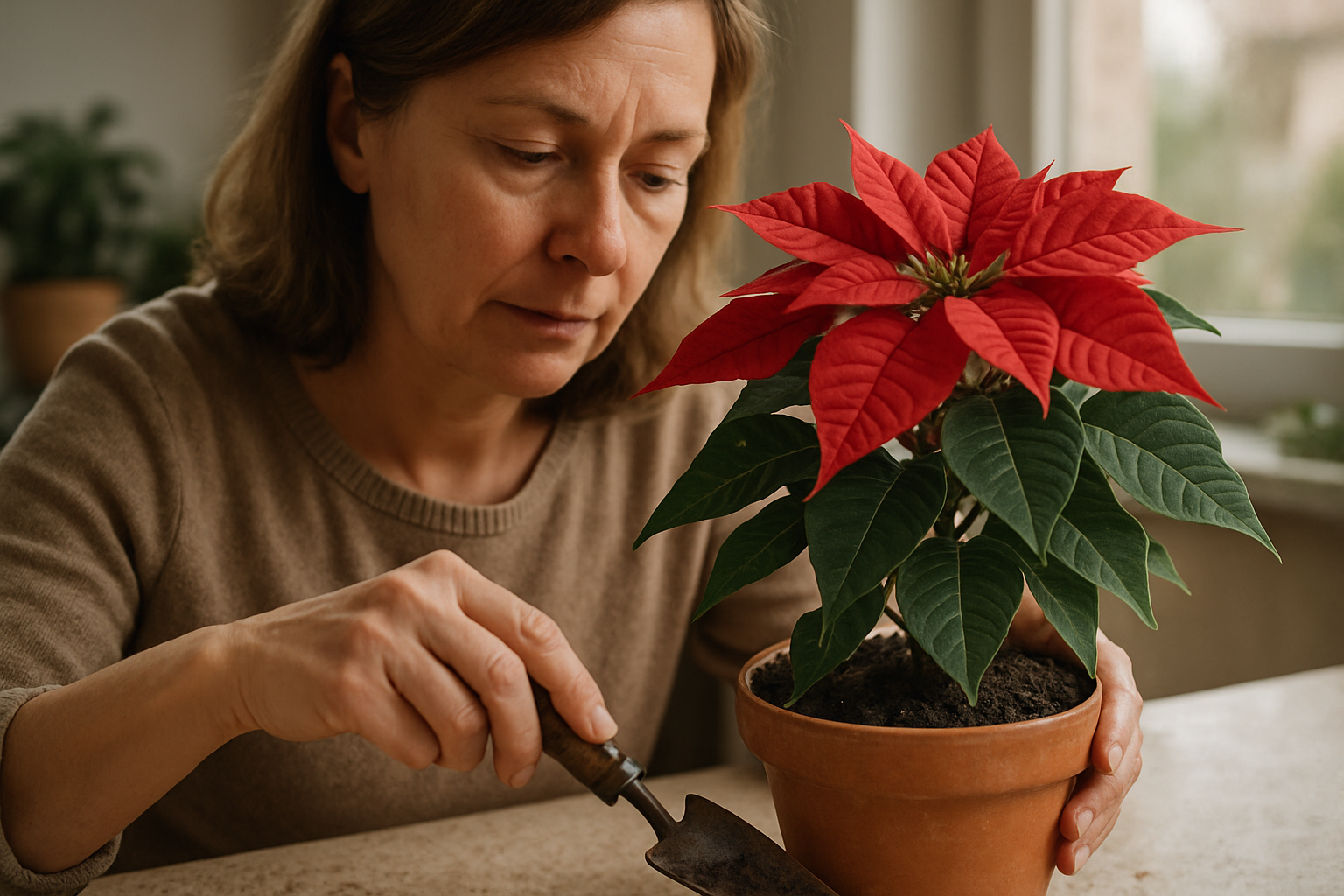 stella di natale come farla rifiorire - Illustration