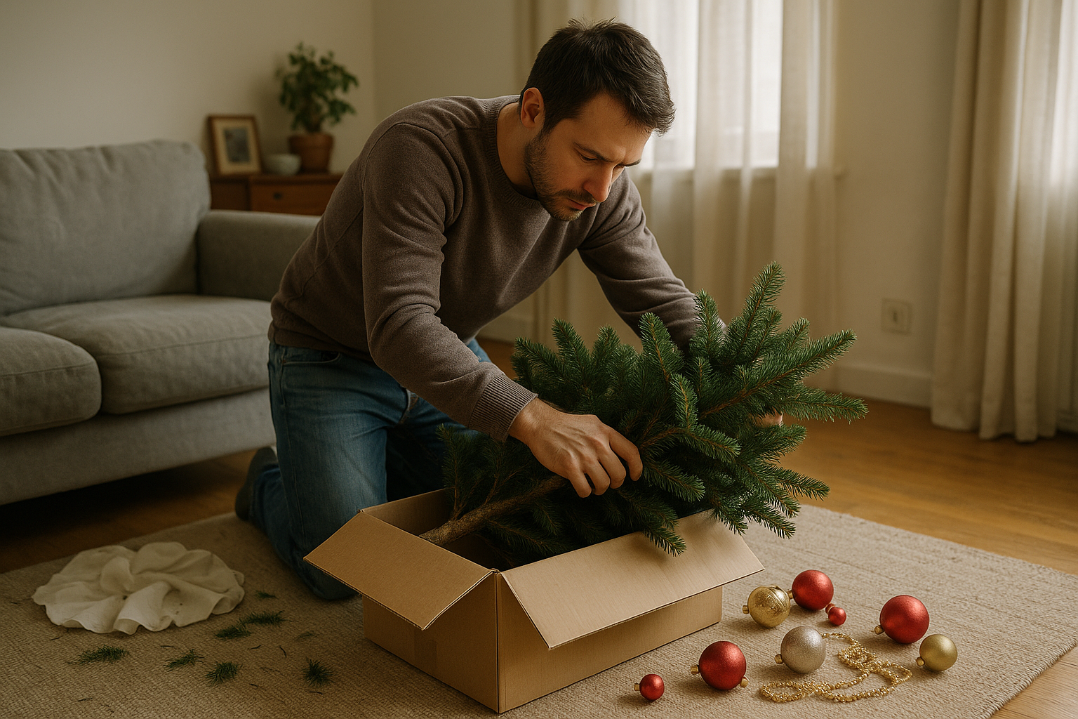quando si toglie l'albero di natale - Illustration