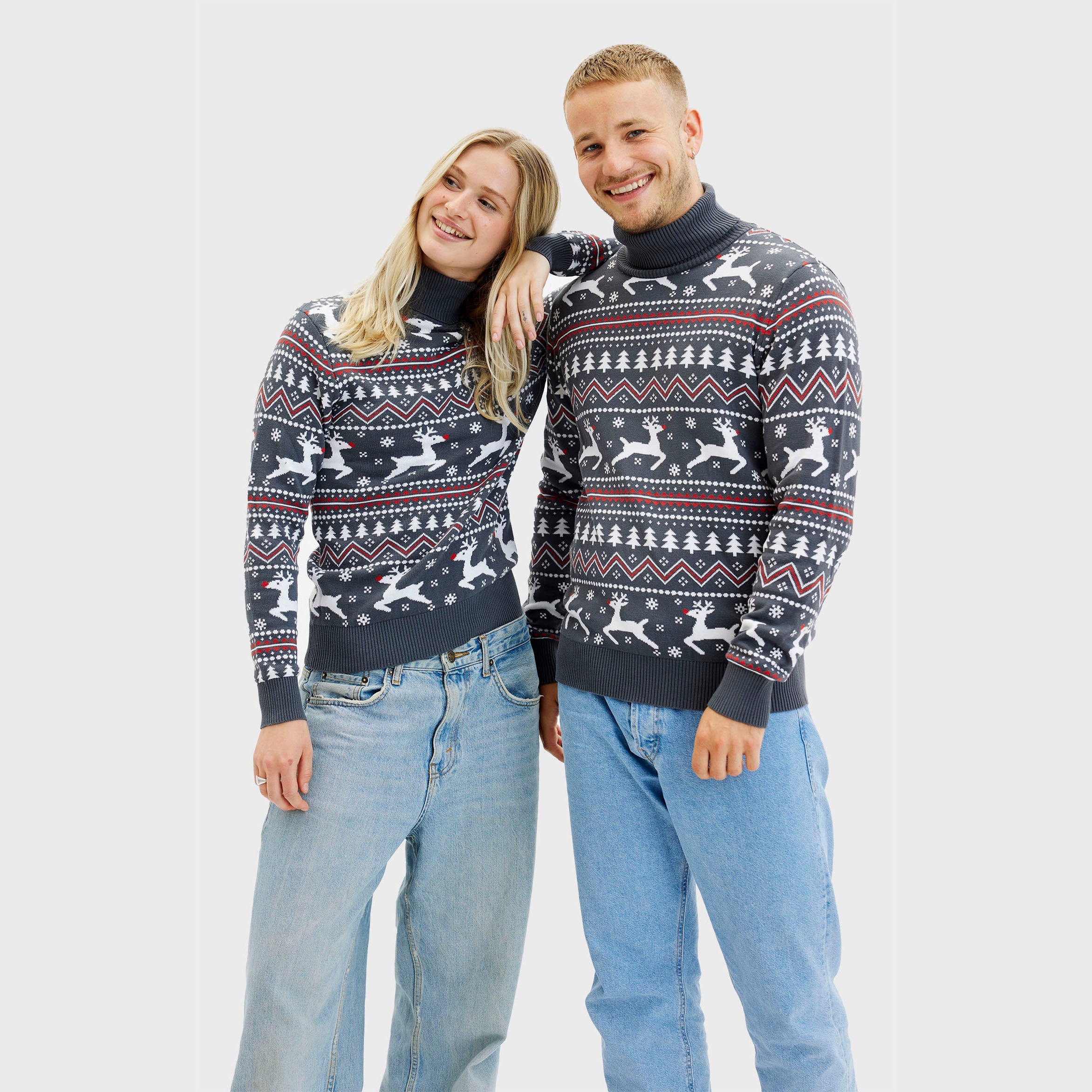 De Stijlvolle Highneck Kersttrui - Dames