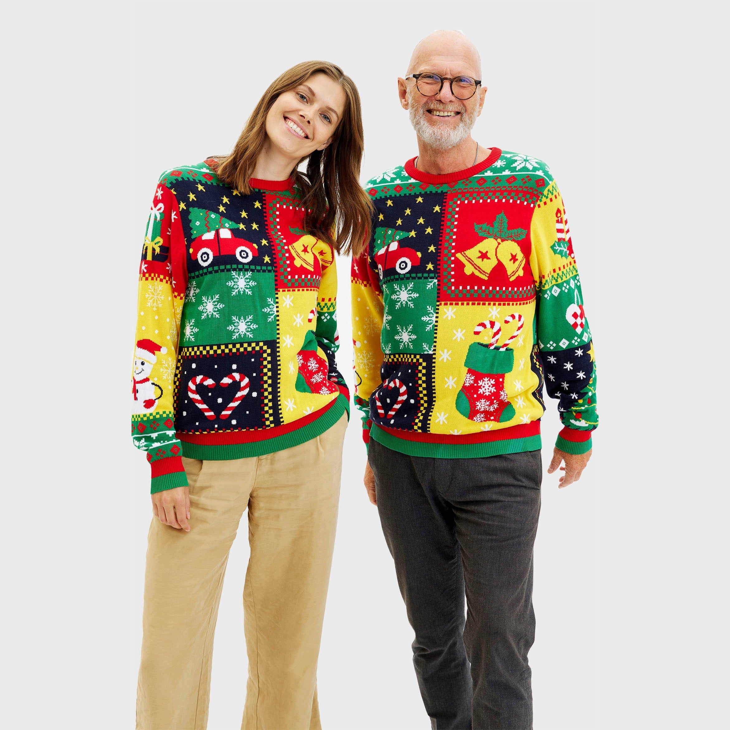 The Patchwork Kersttrui - Heren