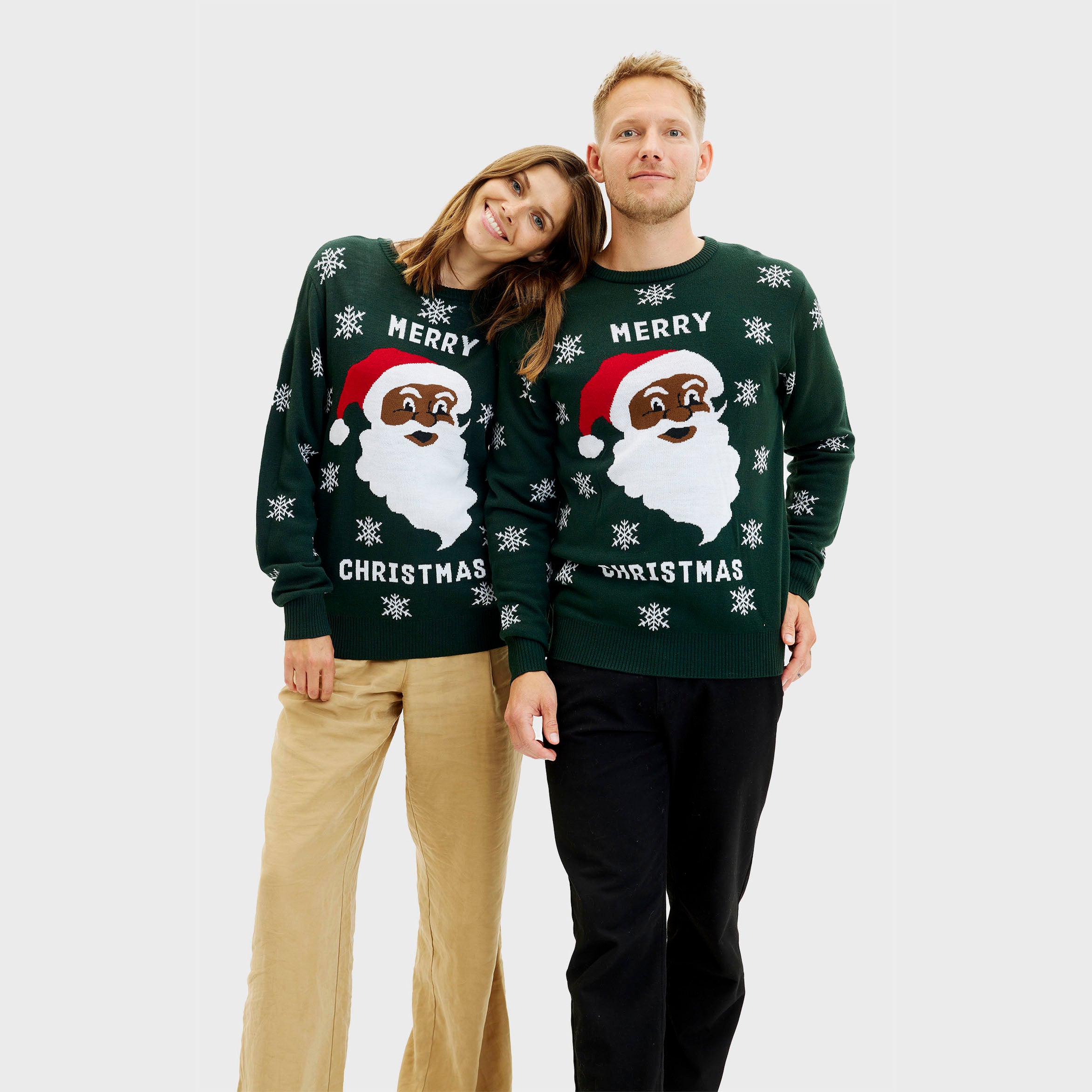 Merry Christmas Santa kersttrui voor dames in groen