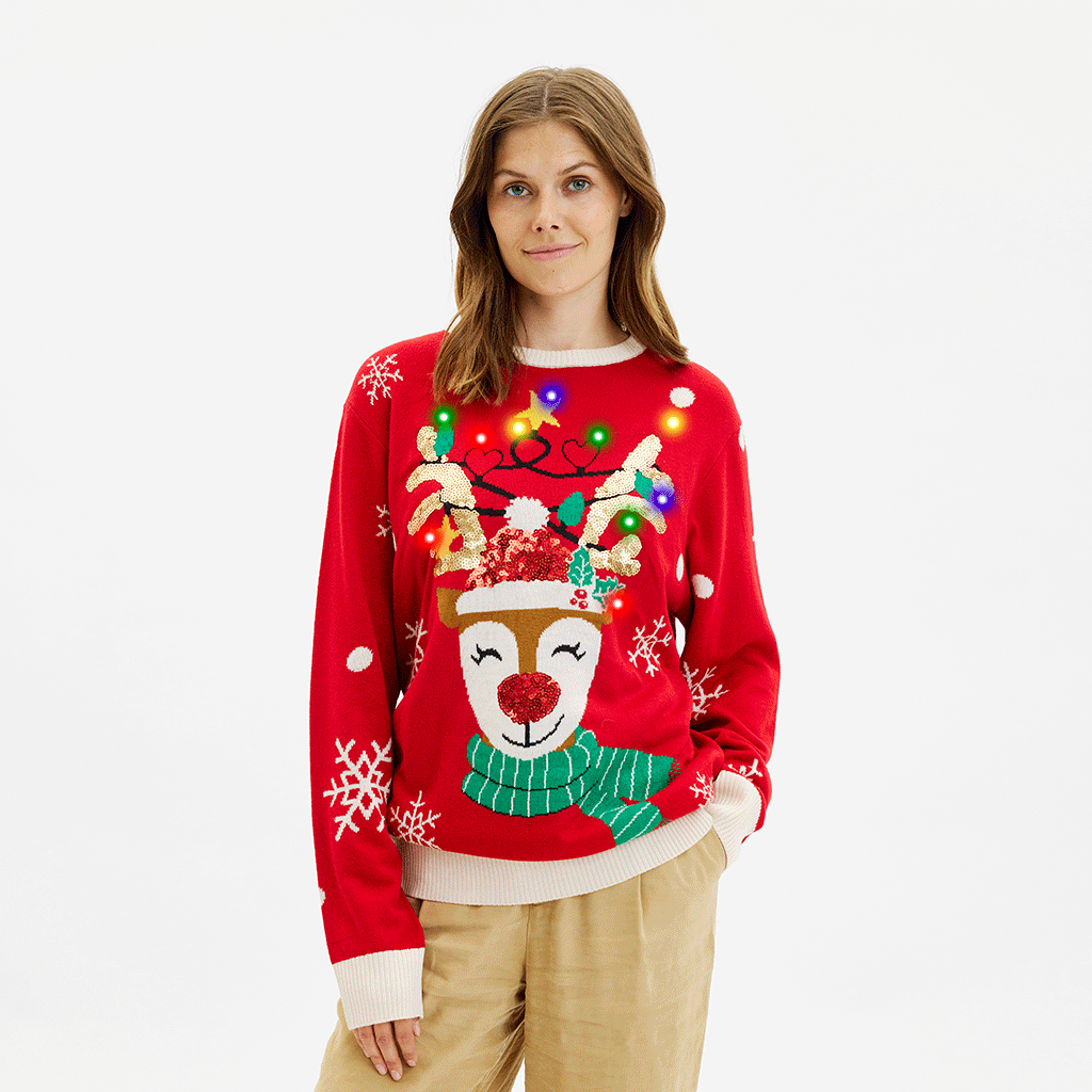 Maglione Natalizio Donna A Maniche Lunghe Con Stampa Invernale - Felpa Girocollo Con Renne E Alberi Di Natale, Morbido E Comodo, Regalo Di Natale