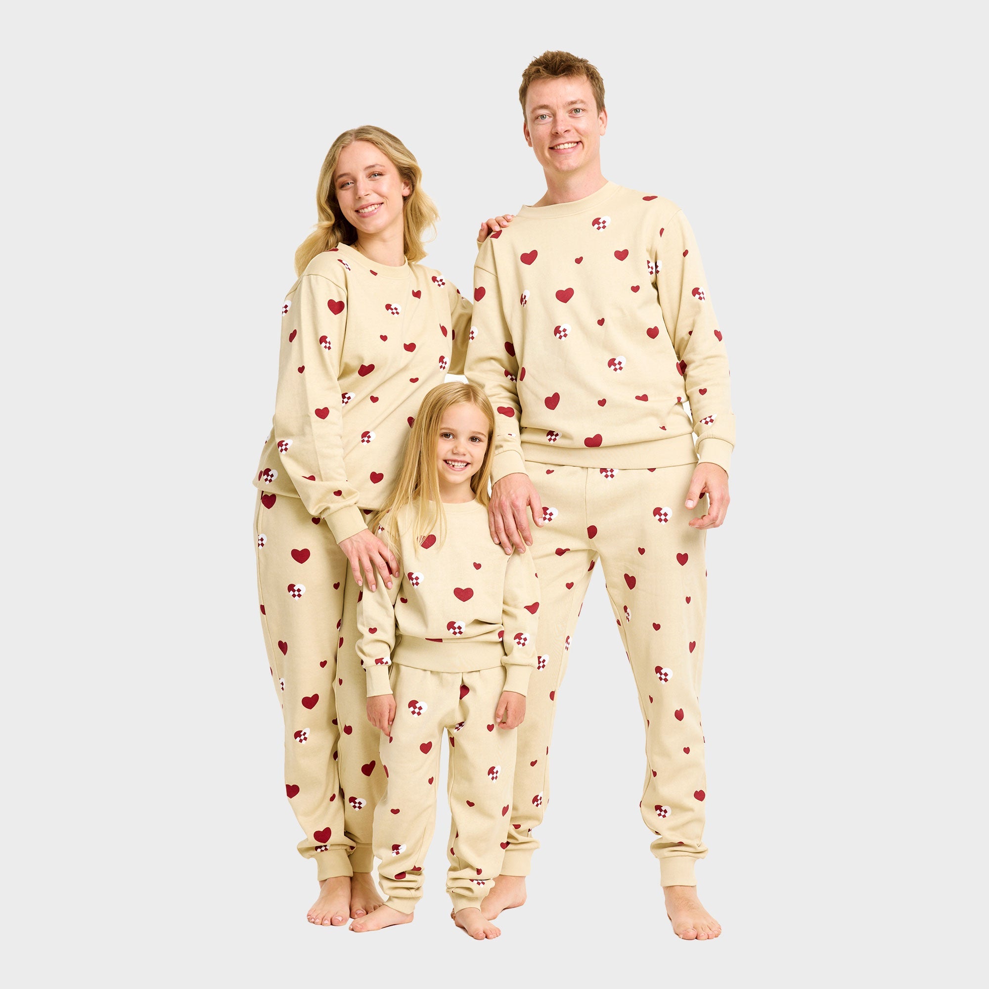 Kersthart sweatset – Dames