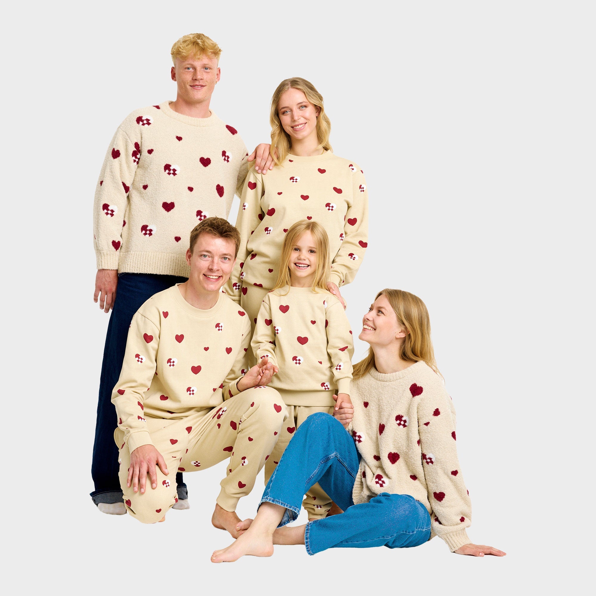 Kersthart sweatset – Heren