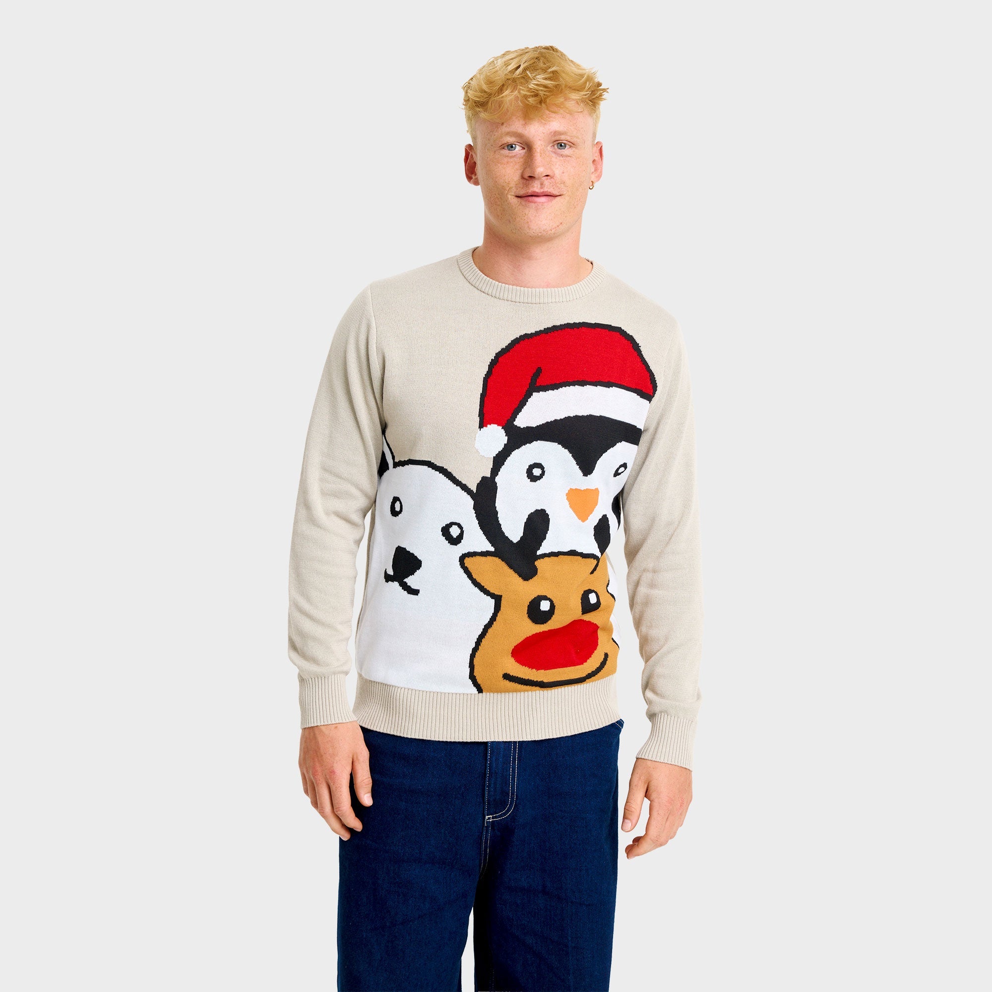 Dieren kersttrui – Heren