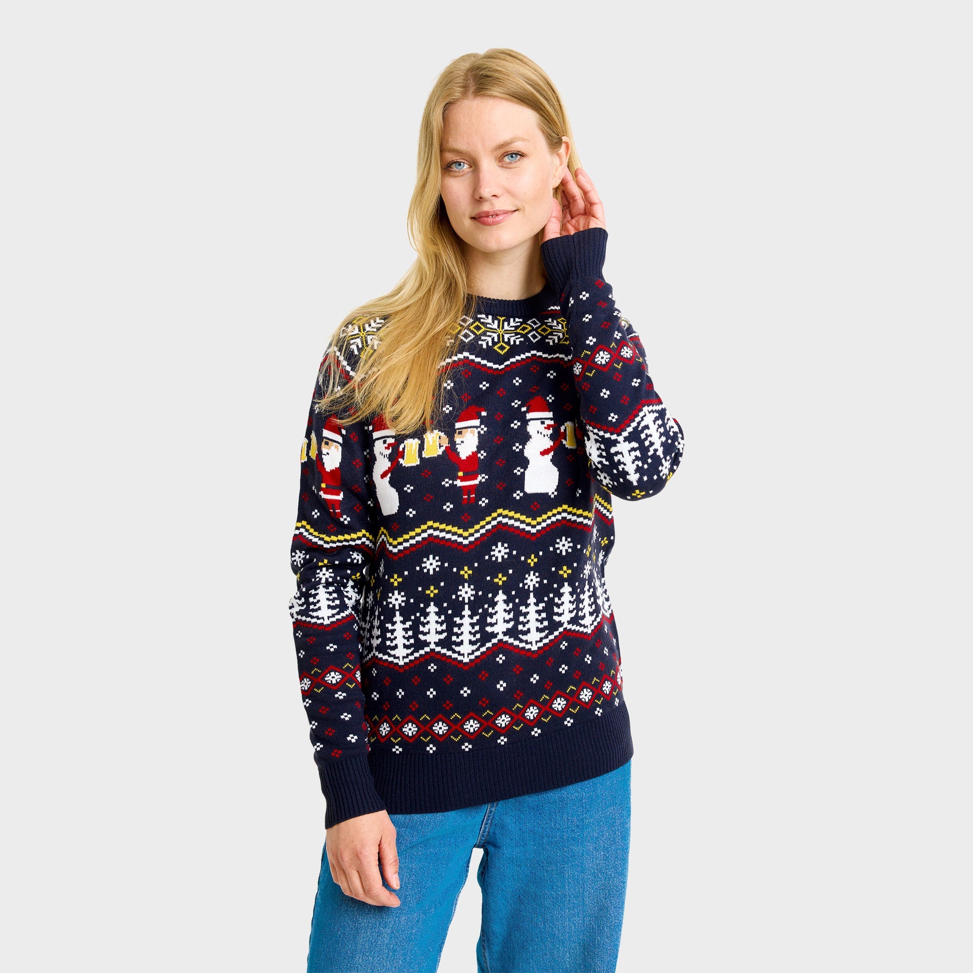 Cheers Santa kersttrui – Dames