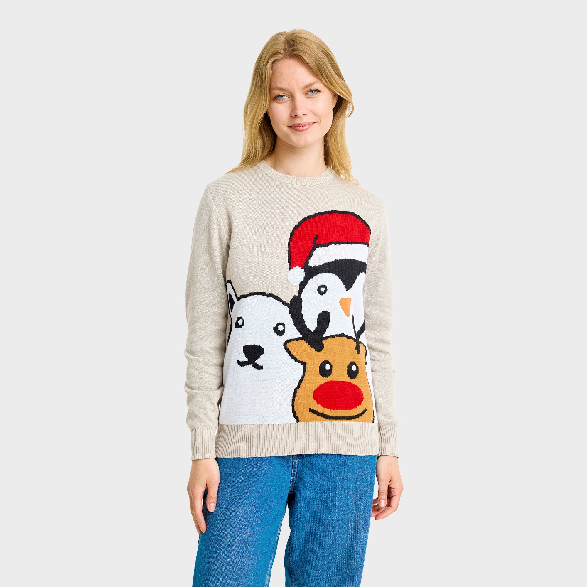 Dieren kersttrui – Dames