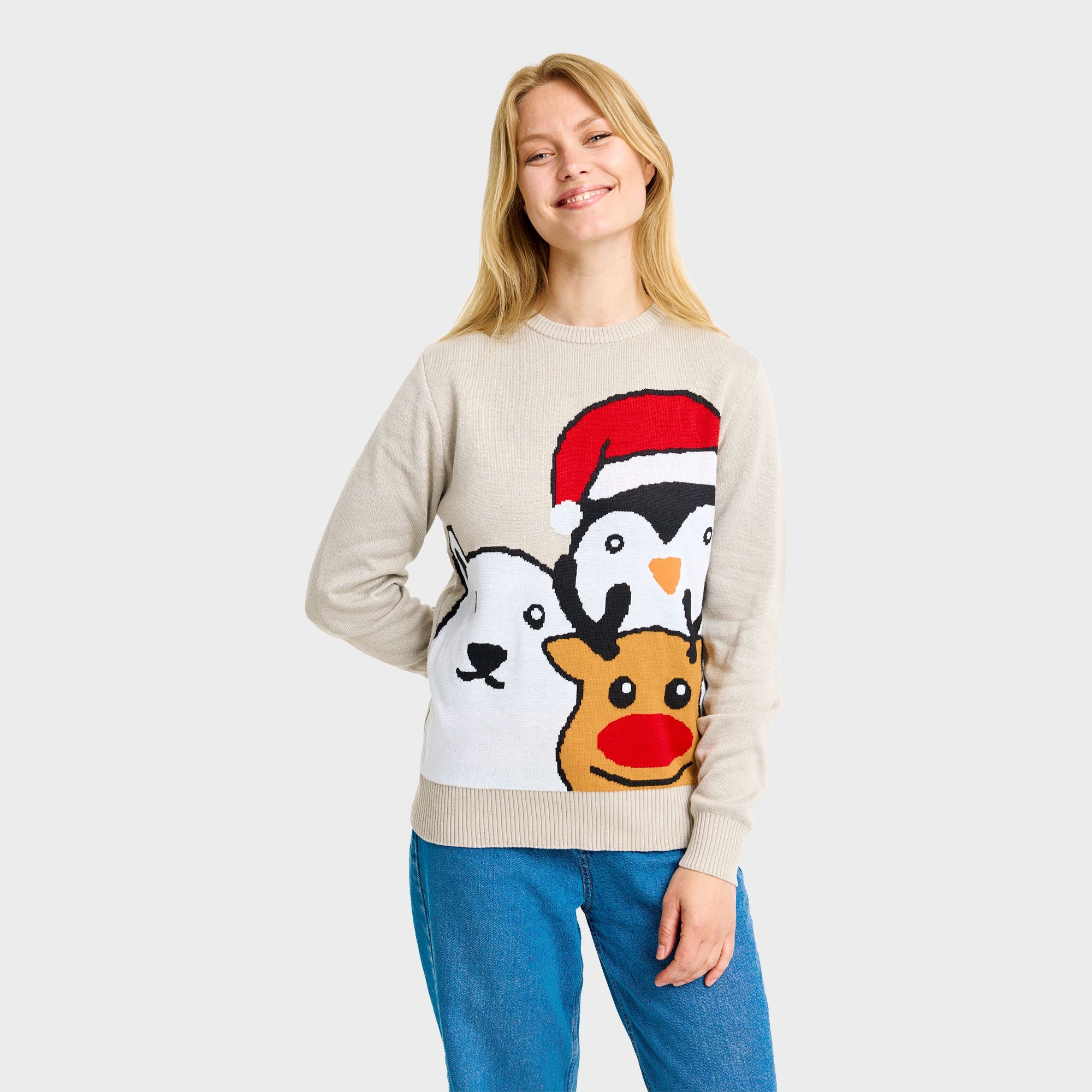 Dieren kersttrui – Dames