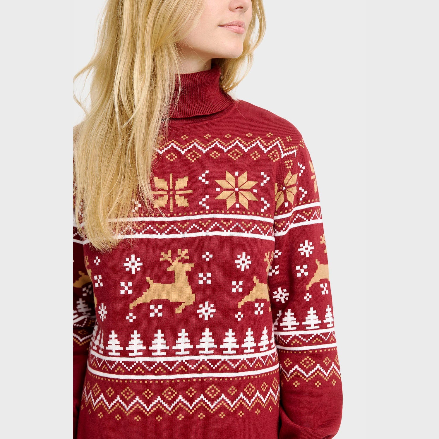 Turtleneck abito natalizio – Donna