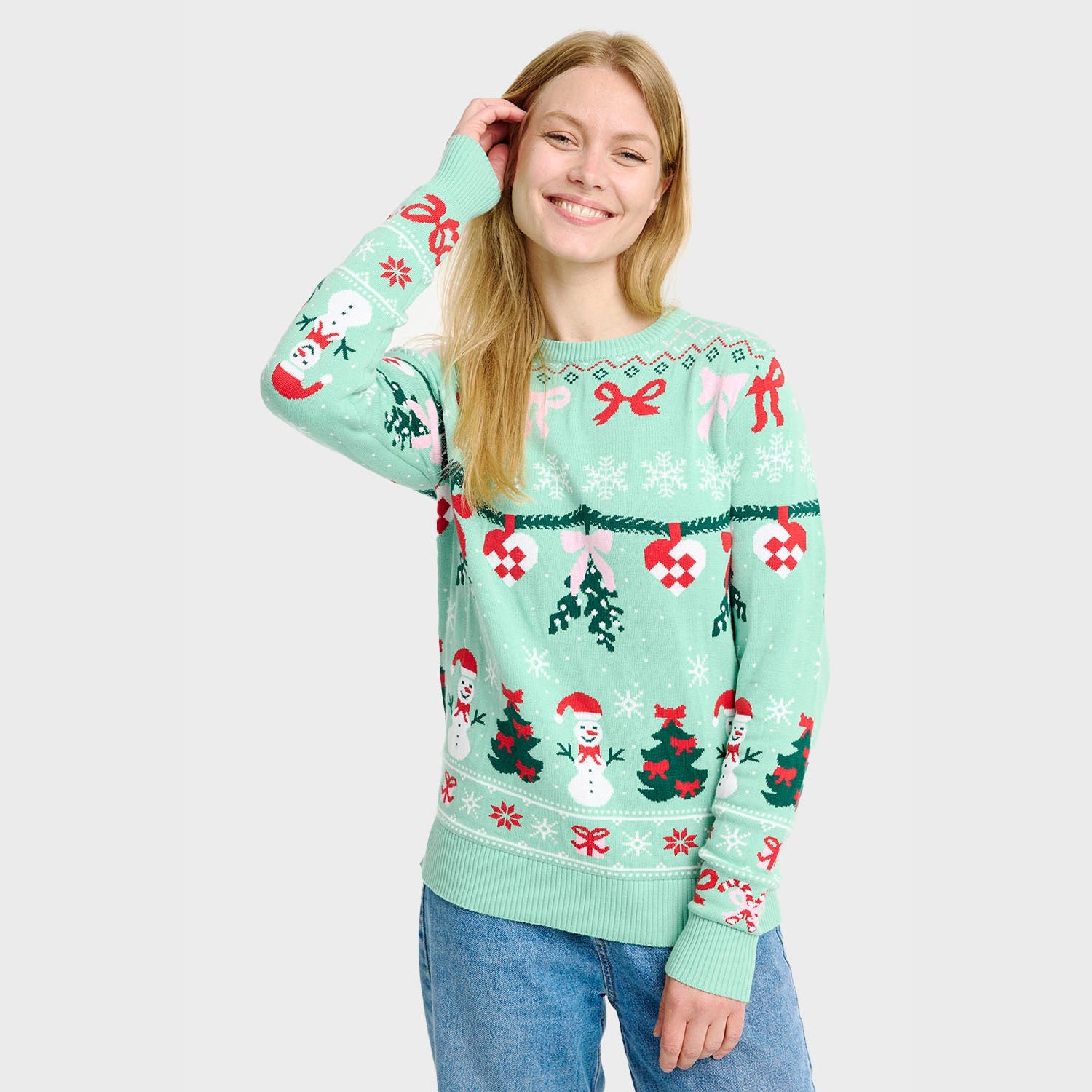 De gestrikte kersttrui – Dames