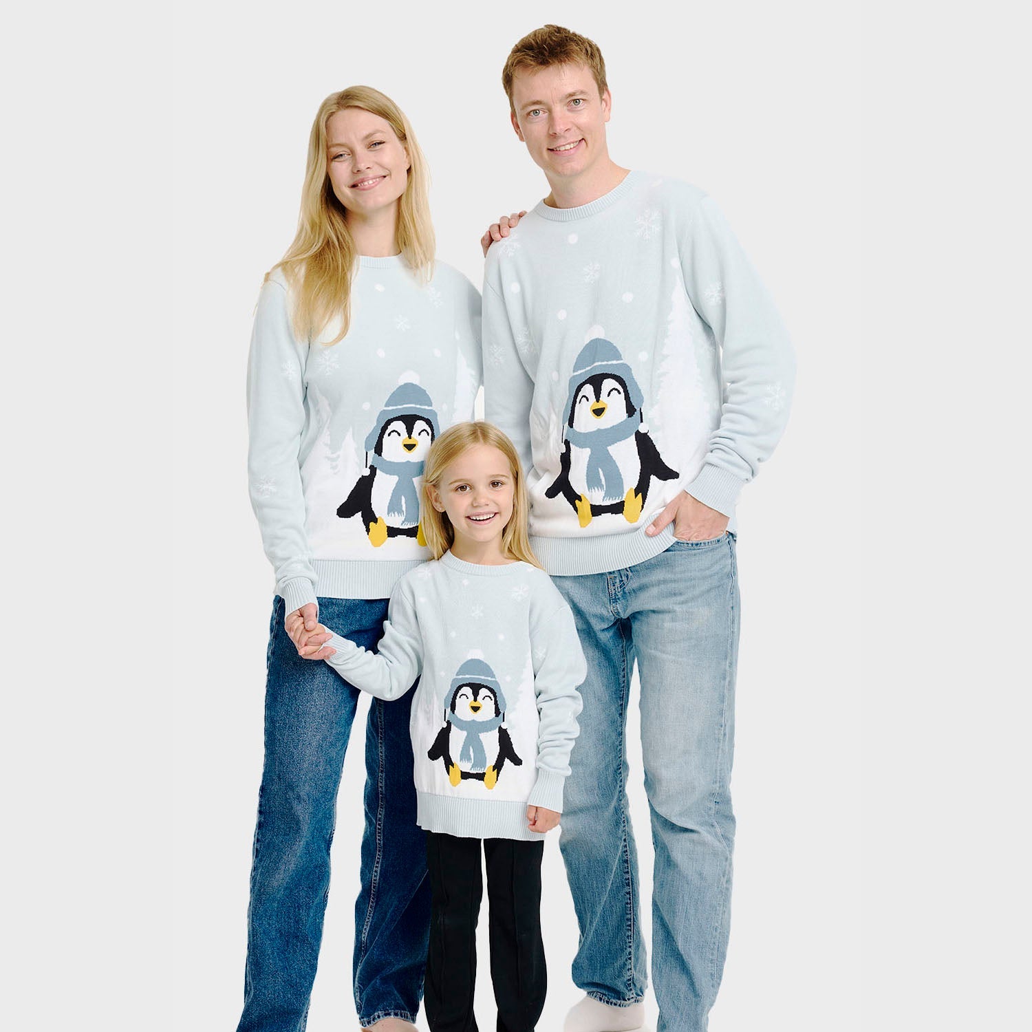 De lieve pinguïn kersttrui – Kinderen