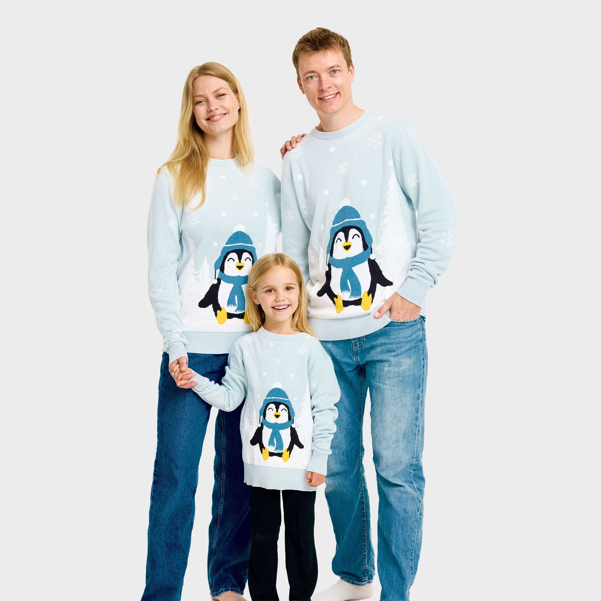 De lieve pinguïn kersttrui – Dames