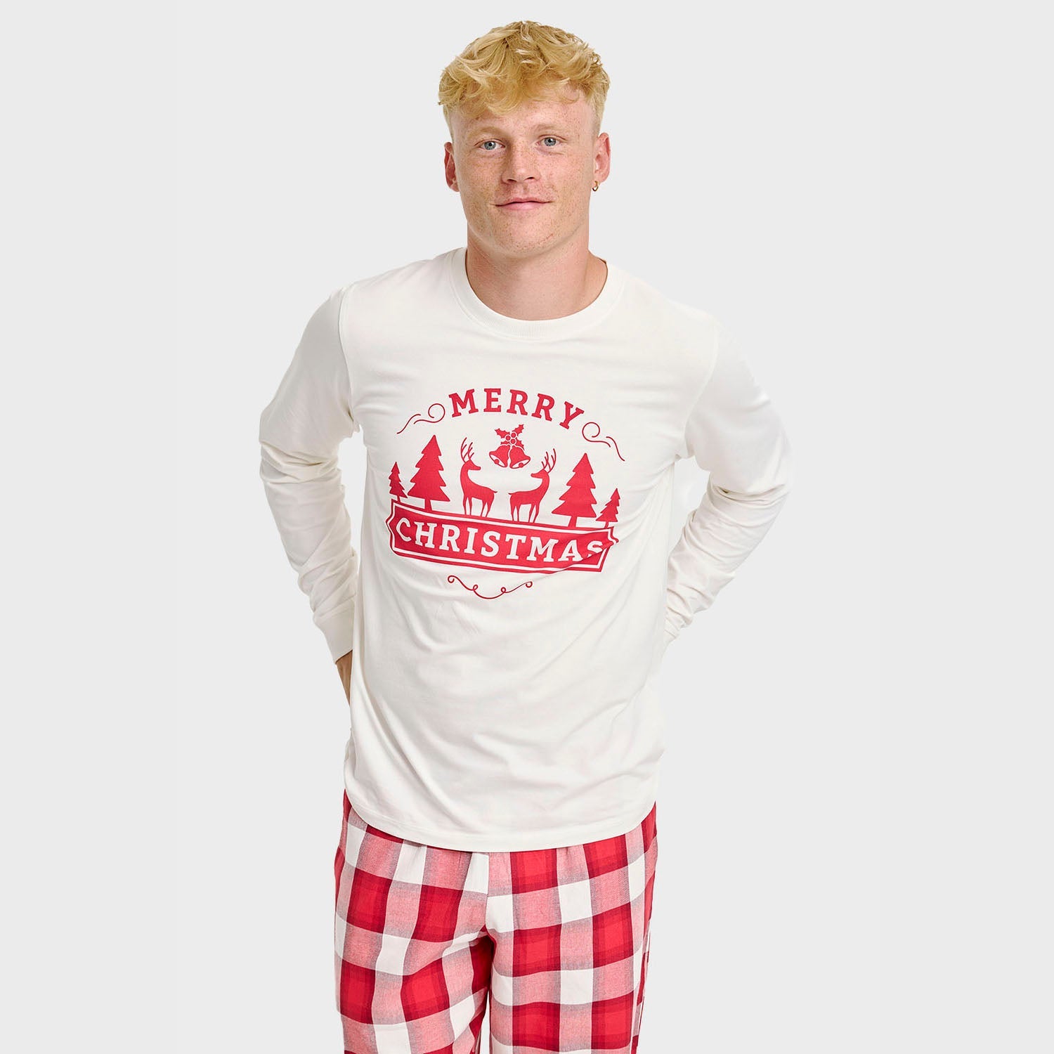 The Merry Christmas pyjama-top – Heren