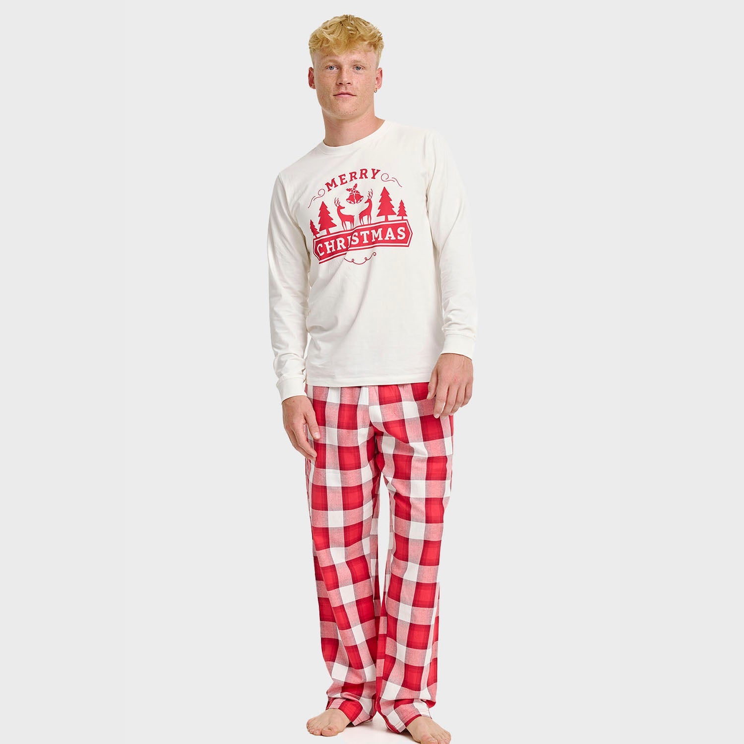 The Merry Christmas pyjama-top – Heren