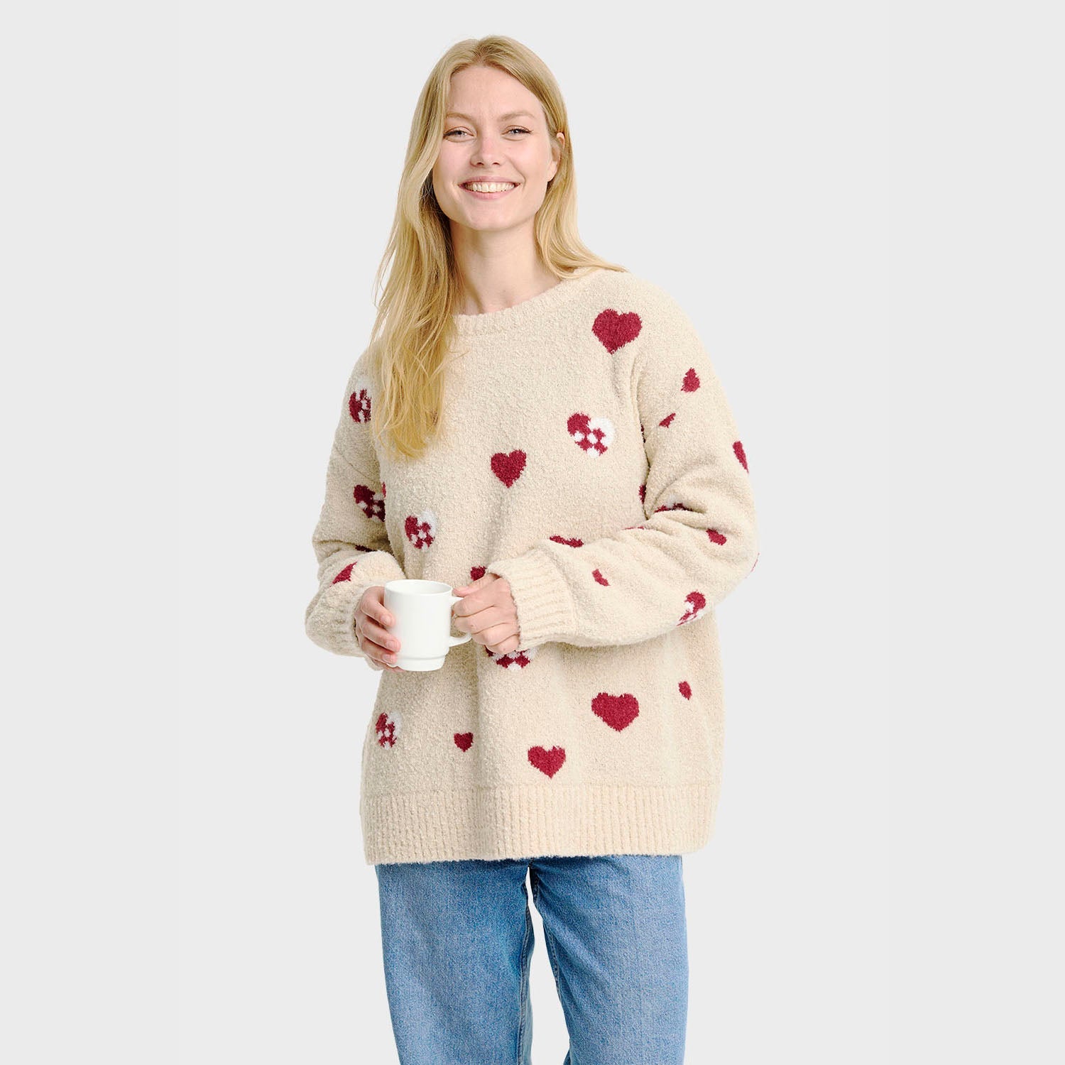 Kersthart kersttrui – Dames