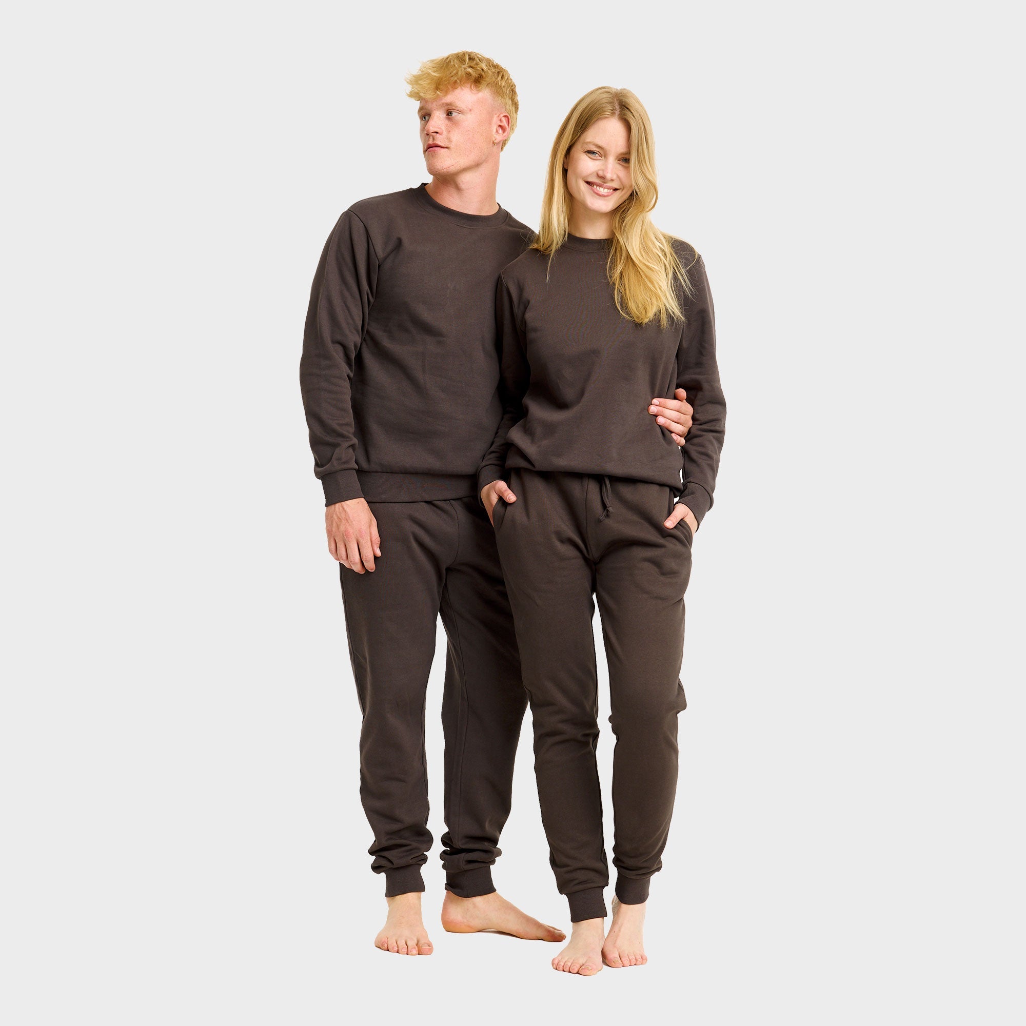 Bruin sweatset – Heren