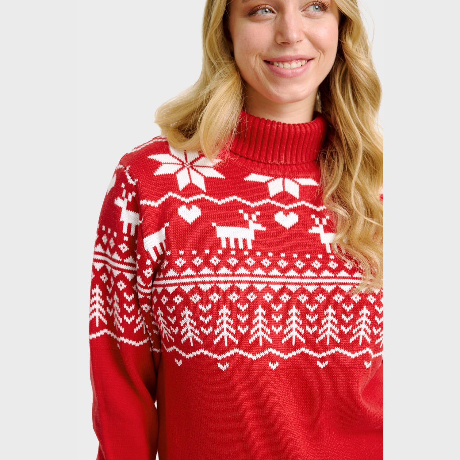 Greenlandish maglione natalizio con collo alto – Donna