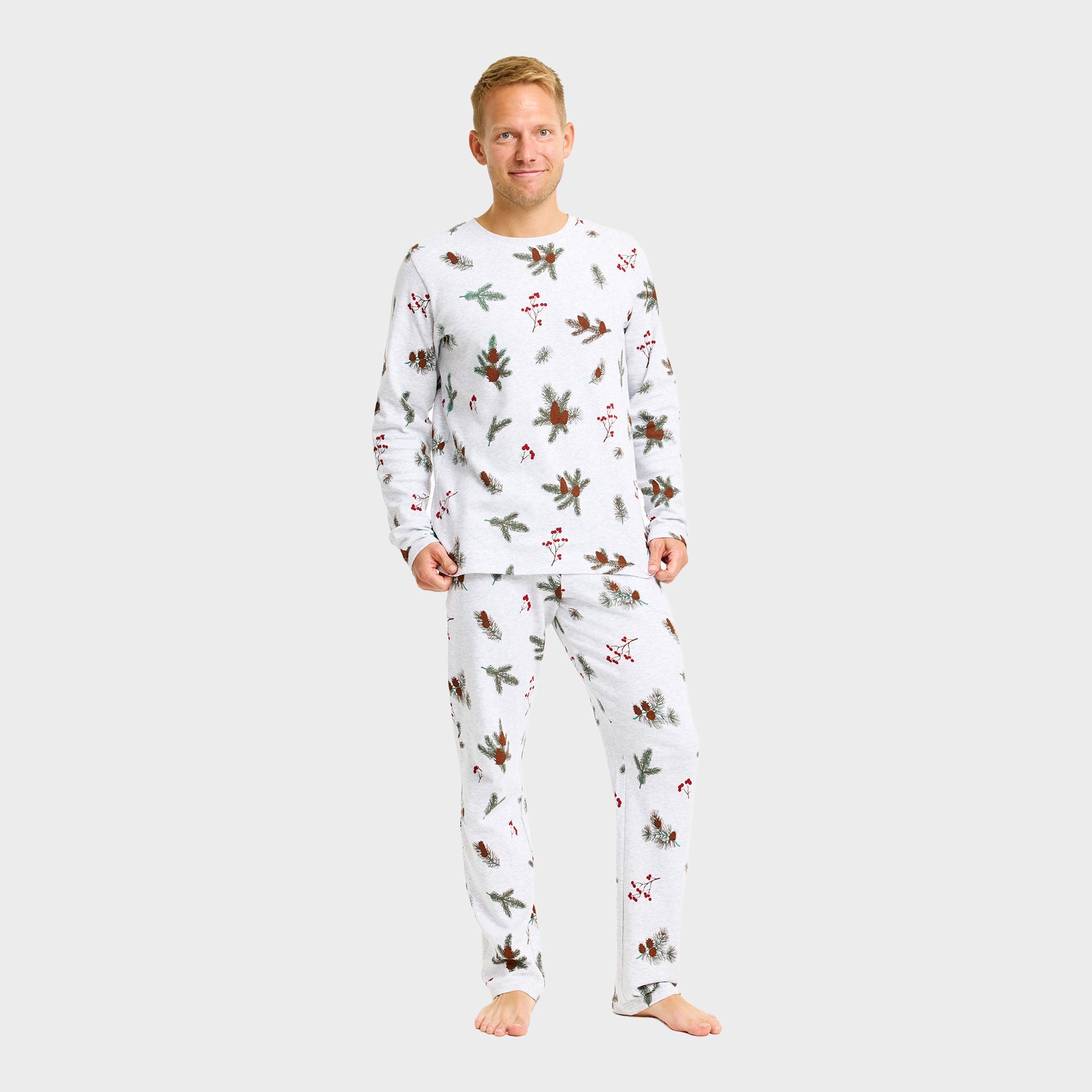 De geribde pyjama – Heren