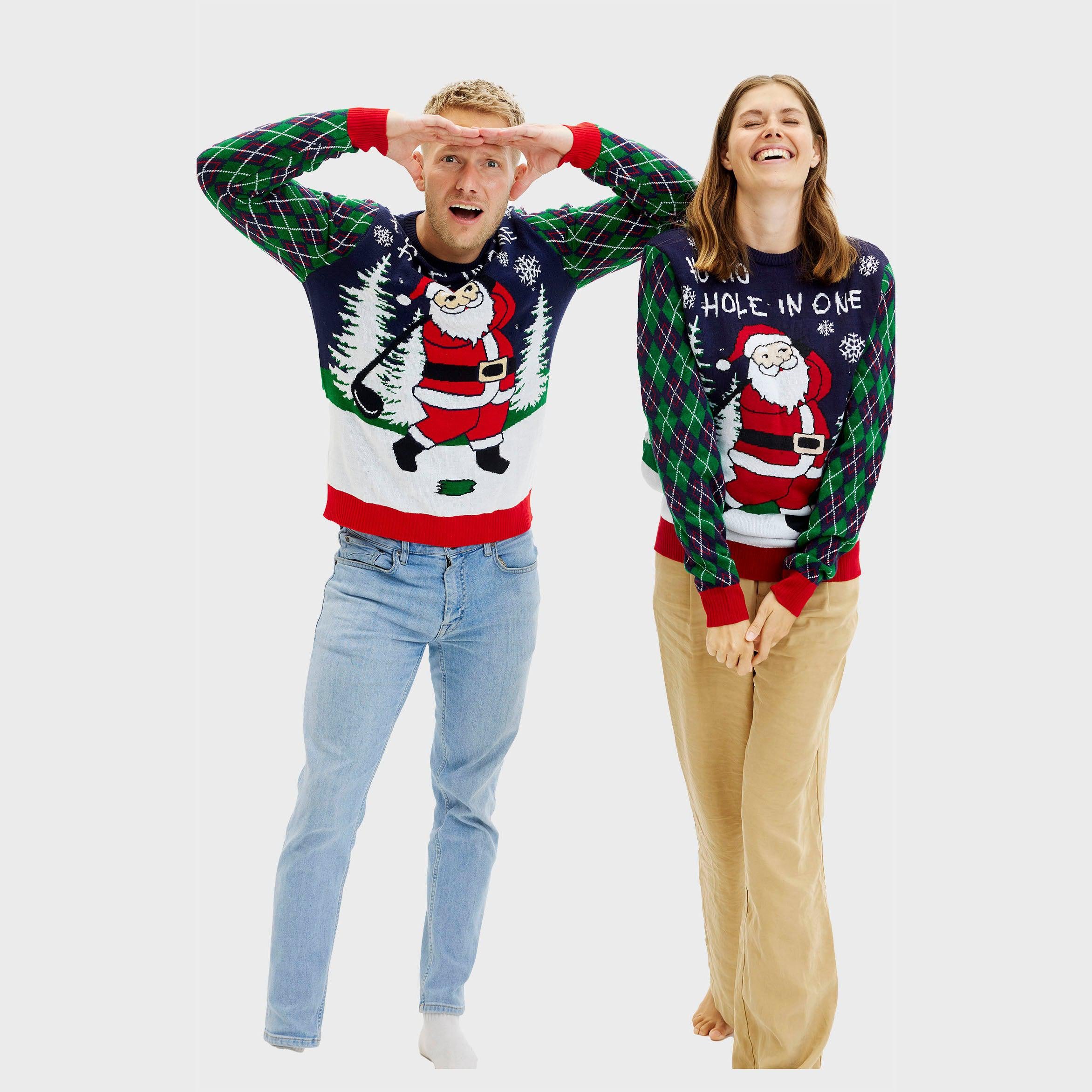 Ho Ho Hole In One Maglione Natalizio - Uomo