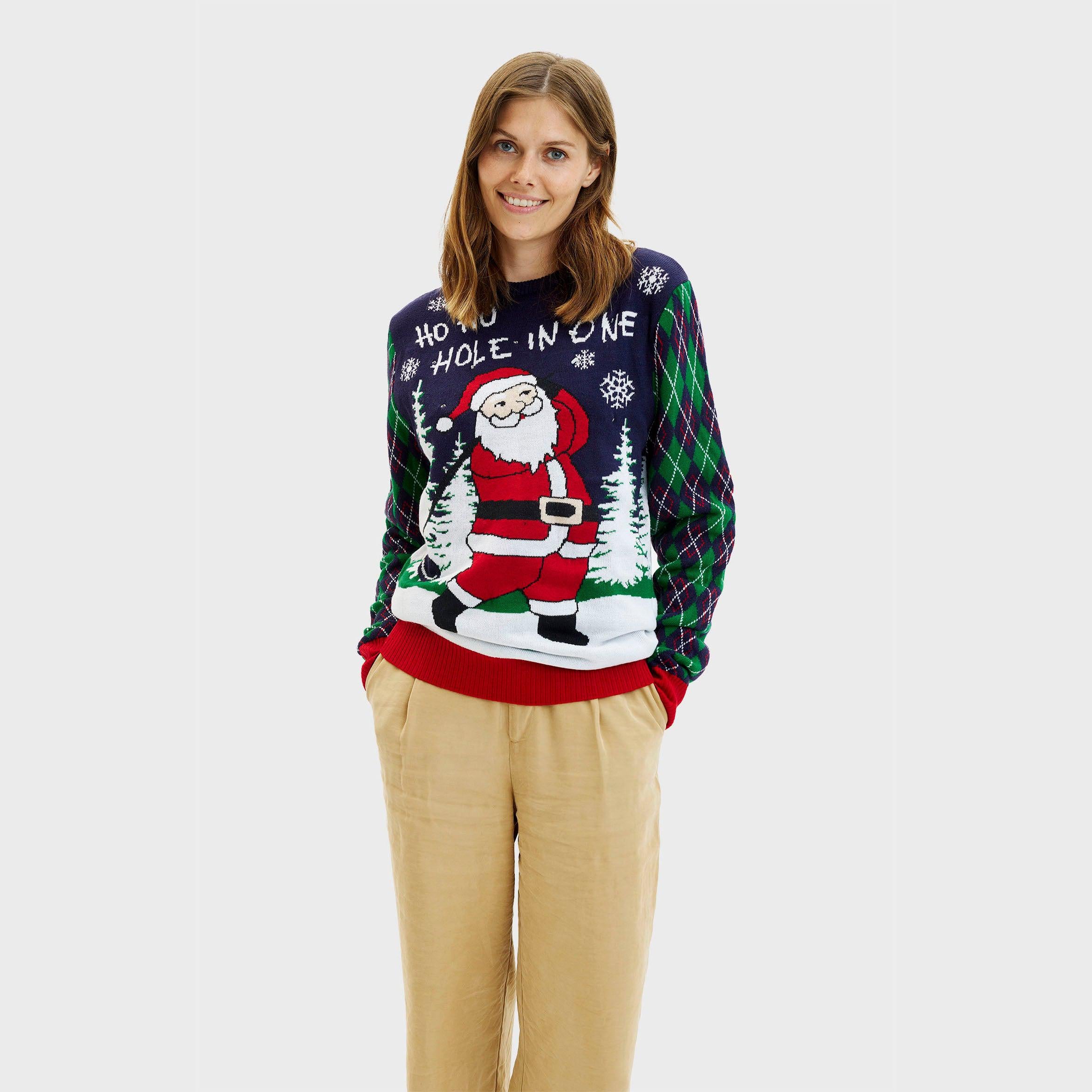 Ho Ho Hole In One Maglione Natalizio - Donna