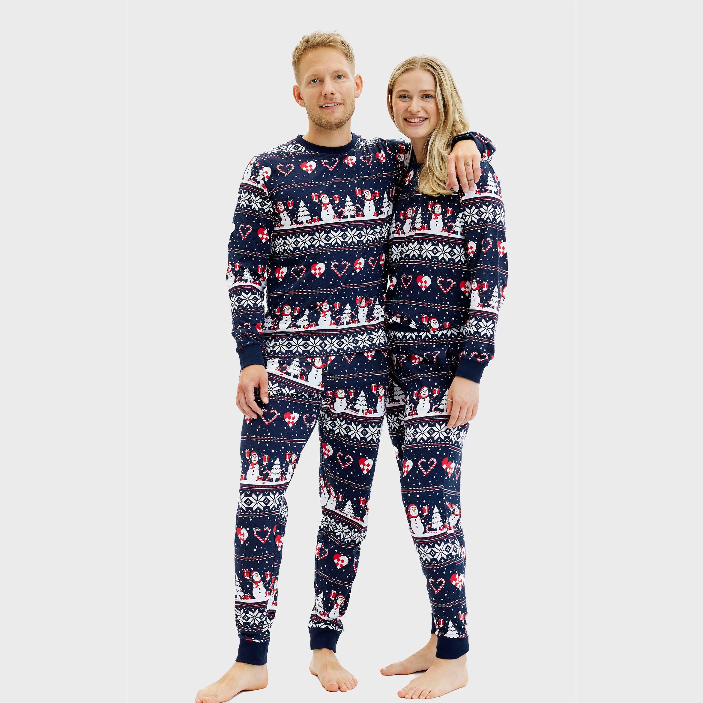 Pigiama "Cuore Di Natale" Blu Navy - Uomo.