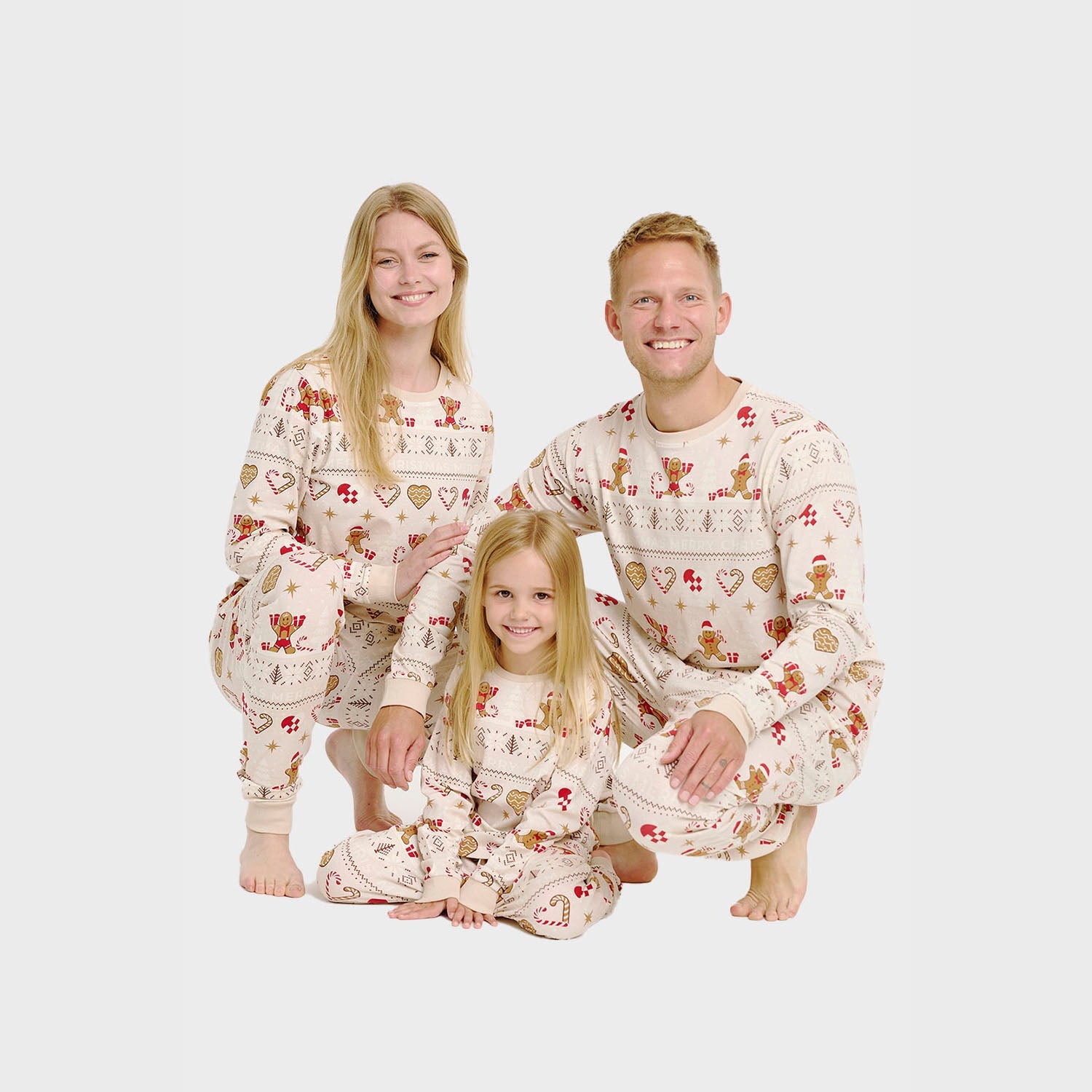 Christmas Cookie kerstpyjama beige – Kinderen