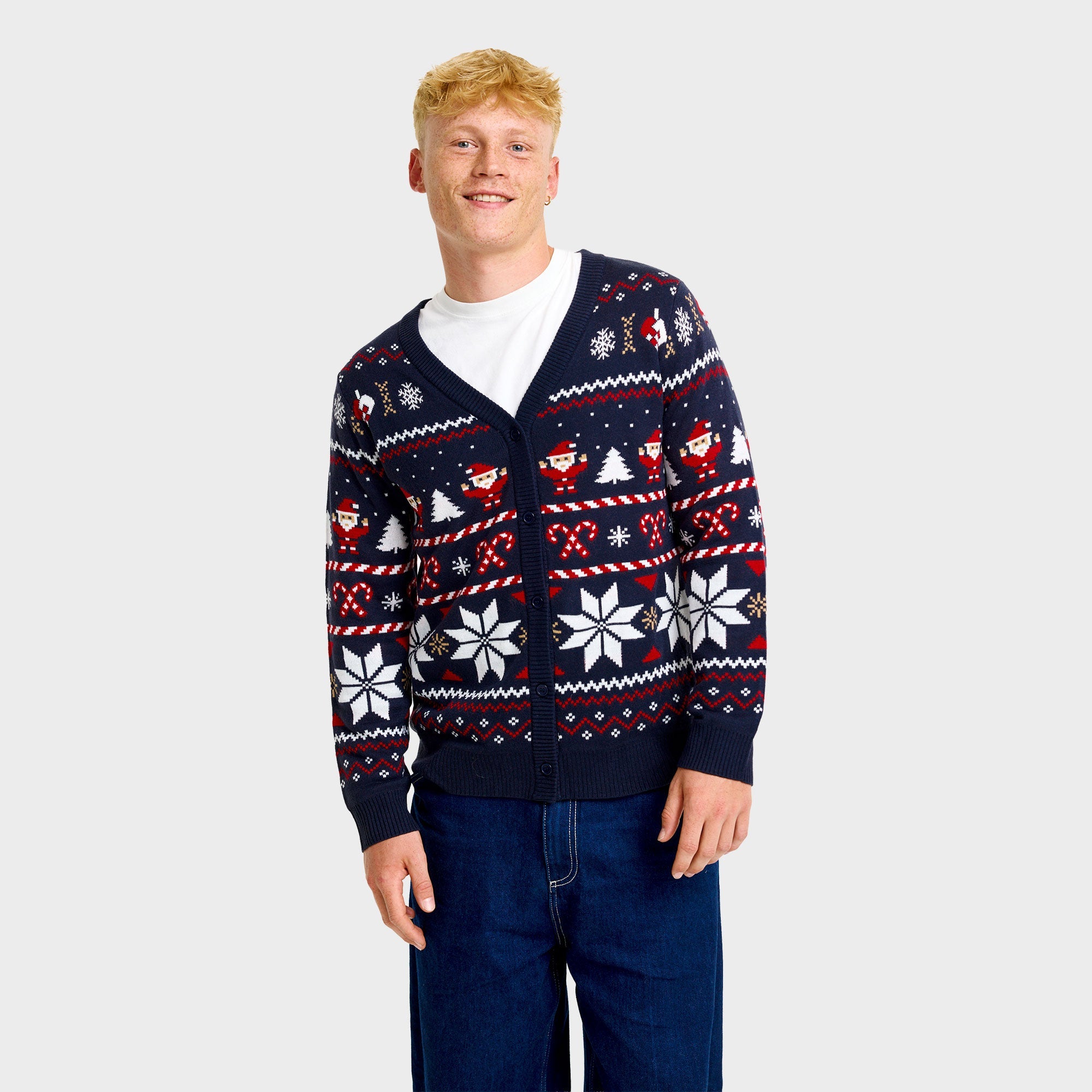 Santa’s kerstcardigan – Heren