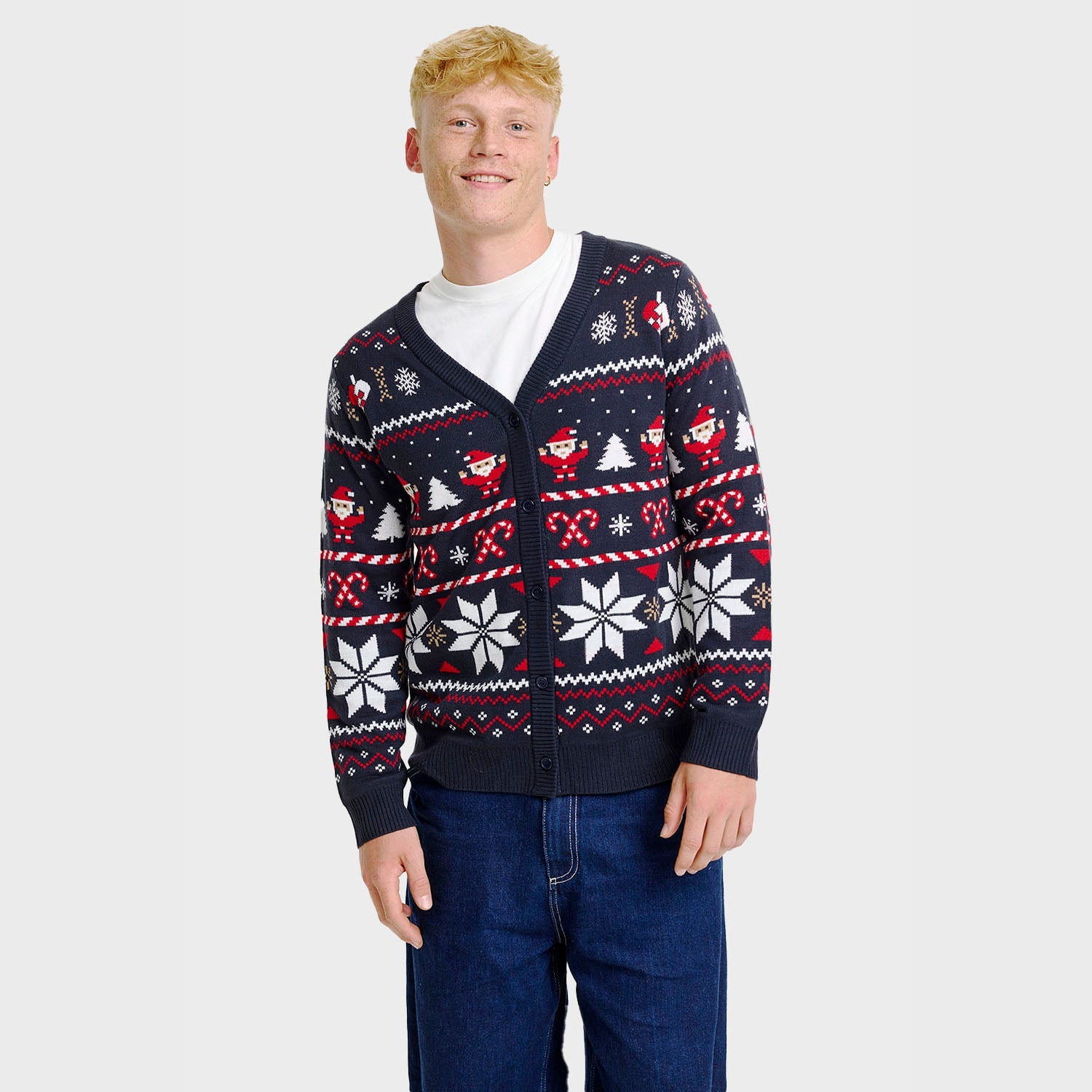 Santa’s kerstcardigan – Heren