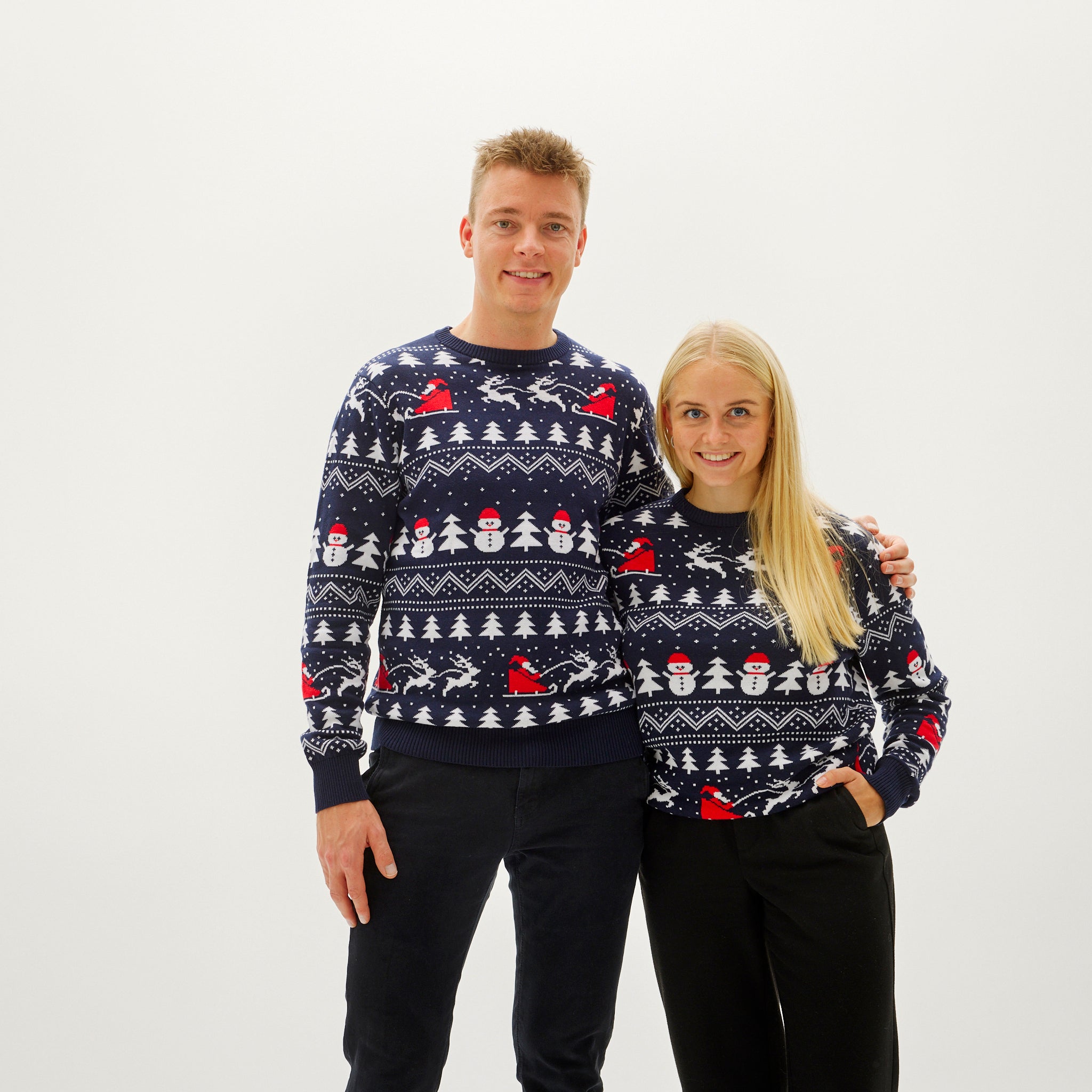 Maglione natalizio brutto da uomo e da donna, divertente, con renna che si accoppia, climax, maglioni natalizi pacchiani, top, coppia, festa, felpa di Natale | IT