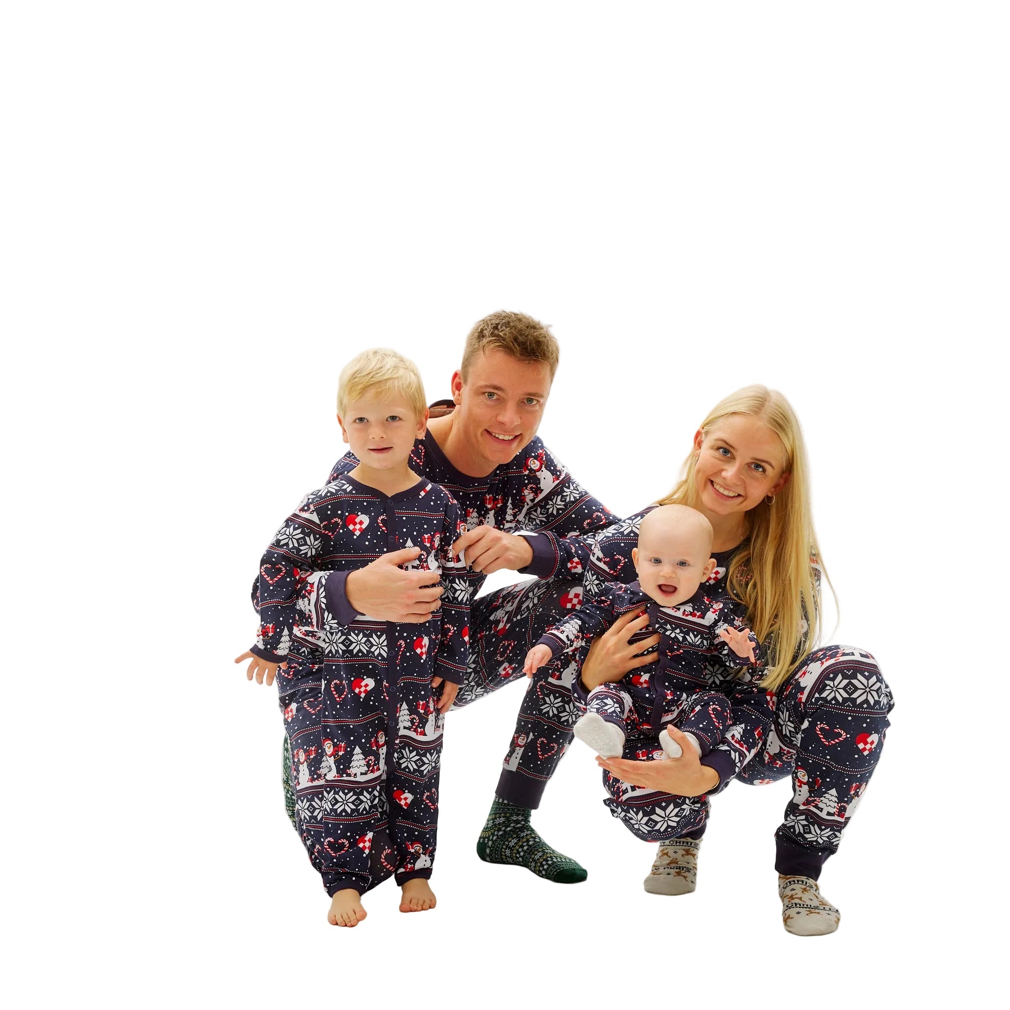 Christmas Heart Jumpsuit Navy - Baby