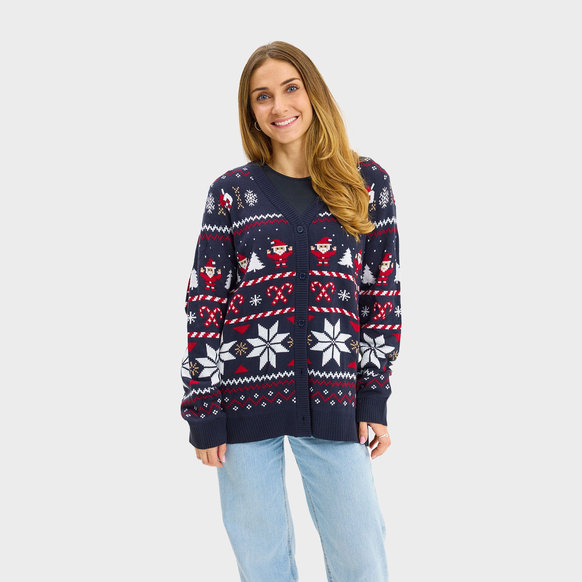 Santa’s kerstcardigan – Dames