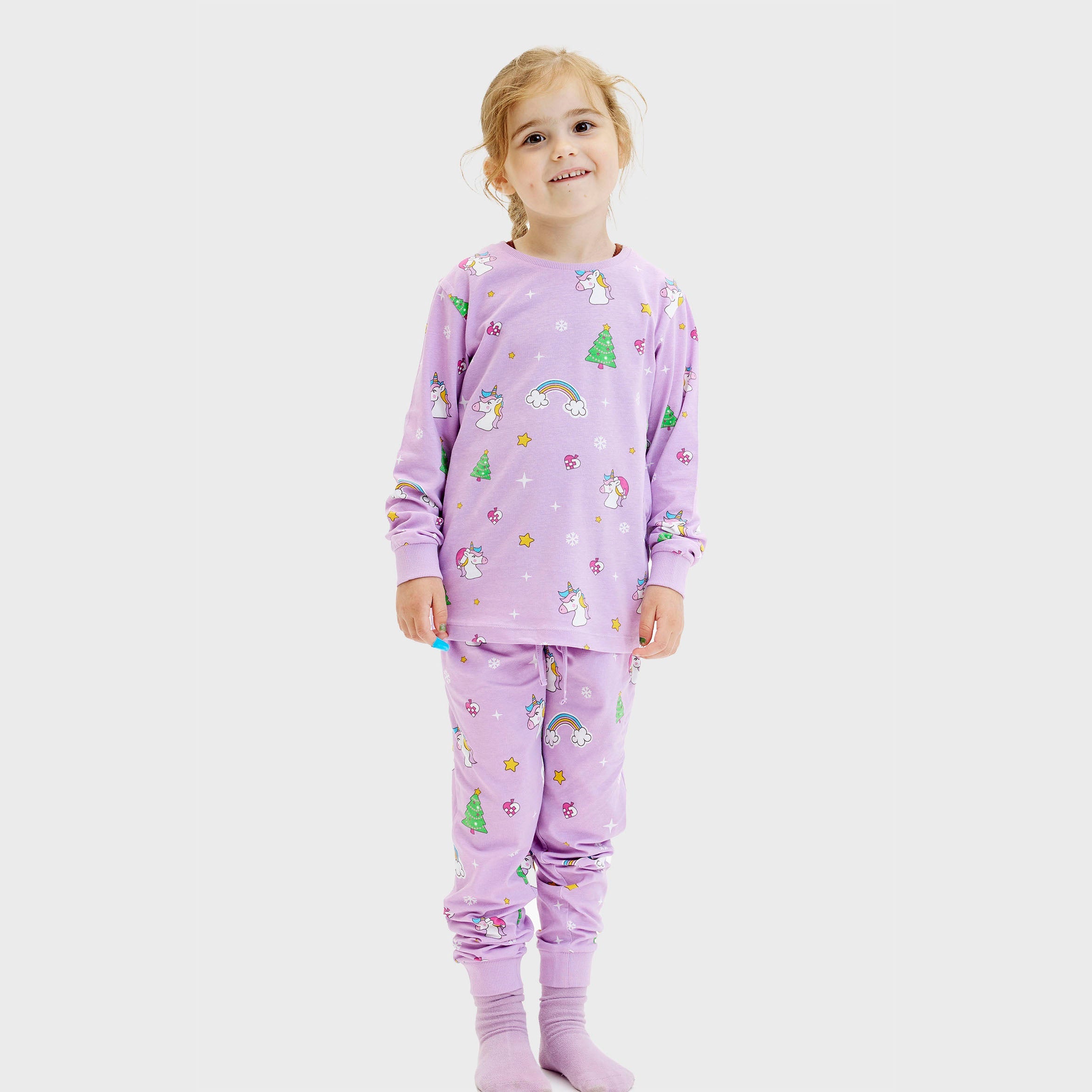 Unicorno Pigiama Natalizio - Bambino.