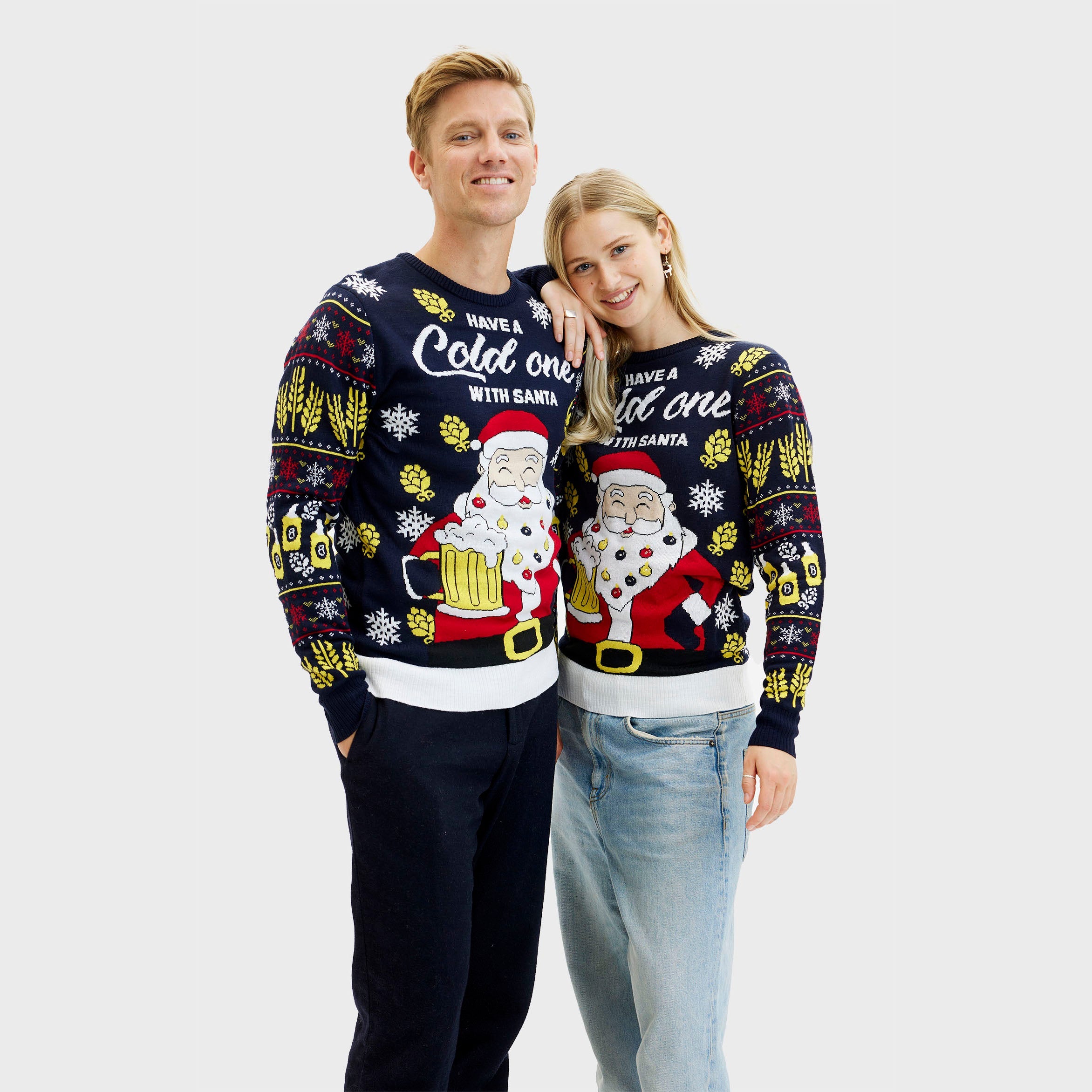 Maglione natalizio LED Have A Cold One With Santa da donna