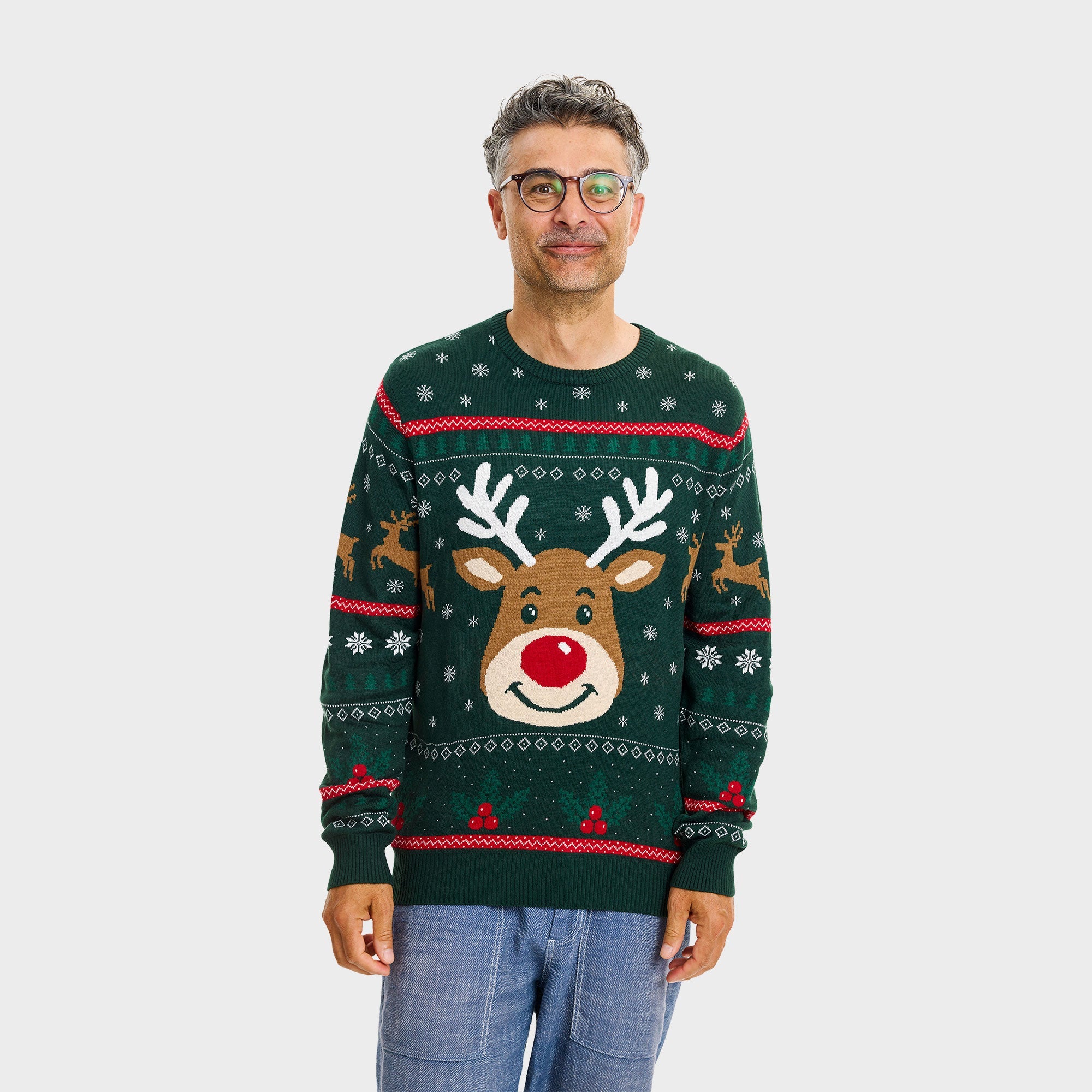 Rudolphs vrolijke kersttrui – Heren