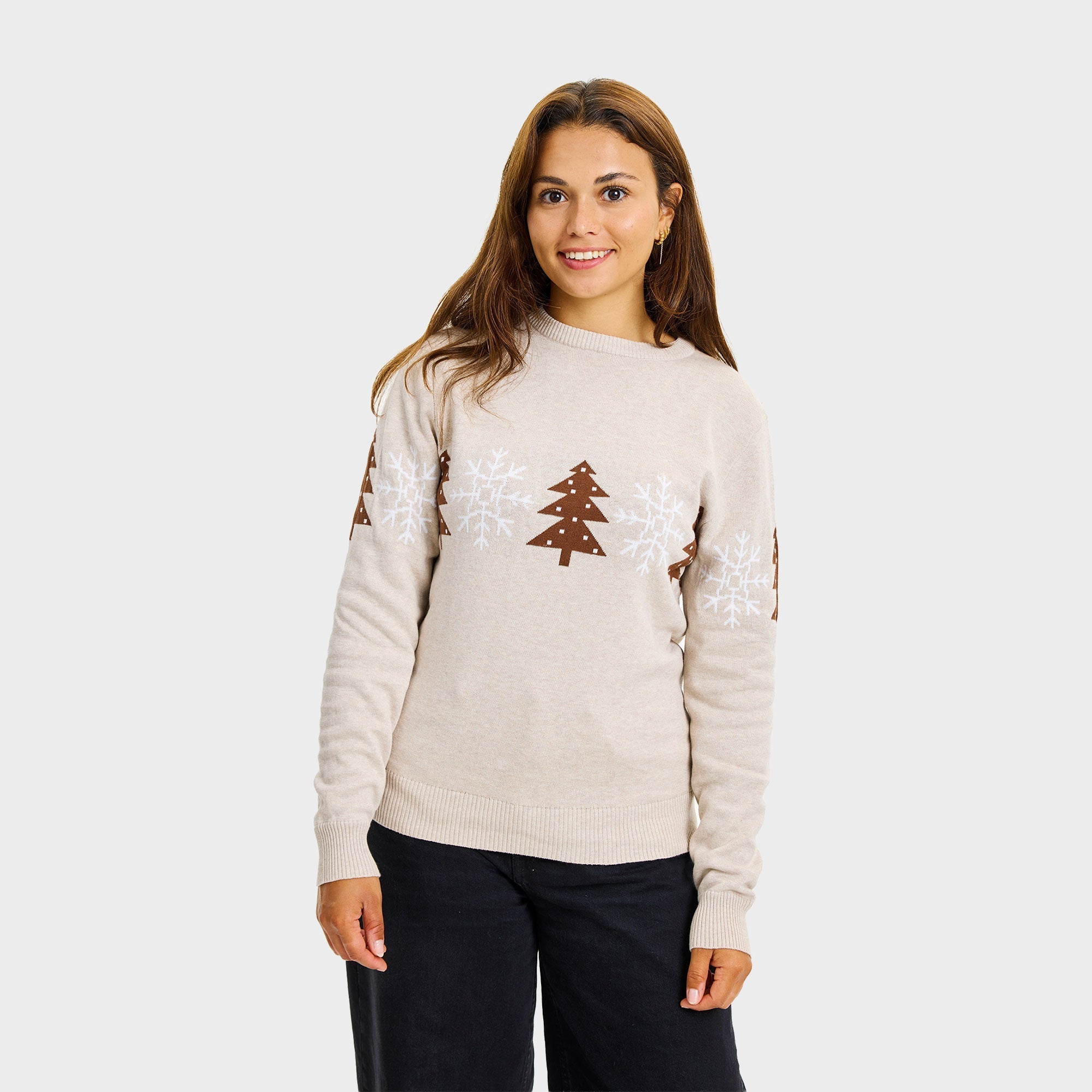 De beige wintertrui – Dames