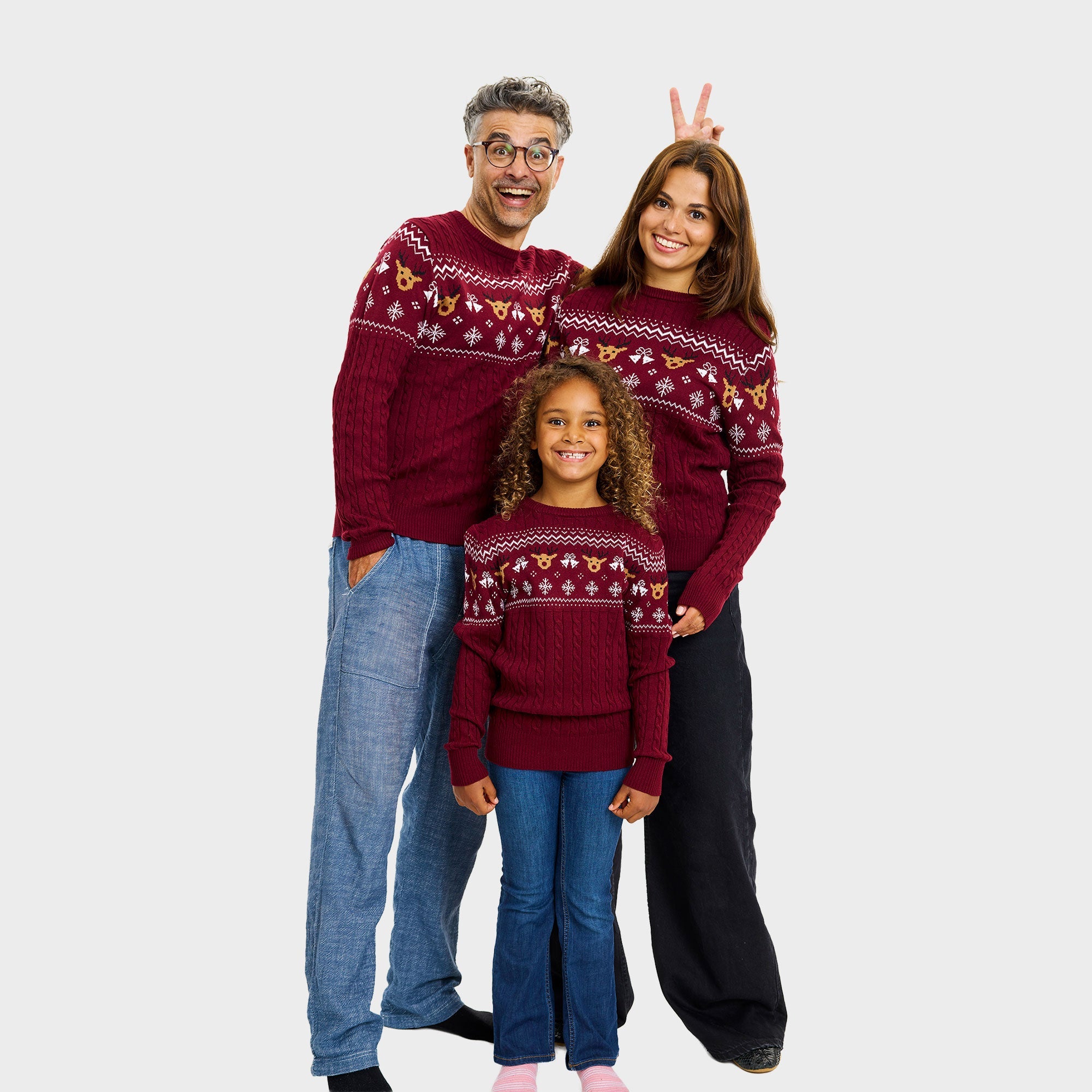 Maglione natalizio bordeaux – Donna