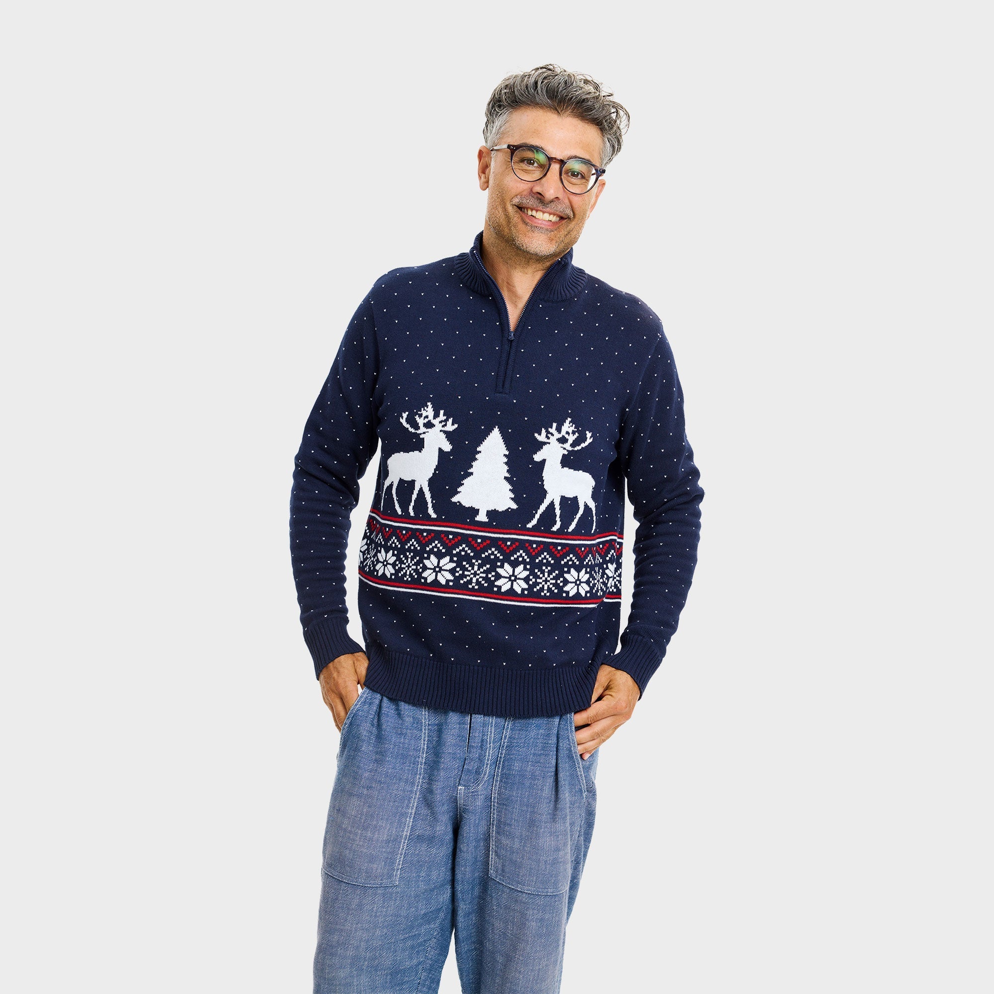 Winter half-zip trui – Heren