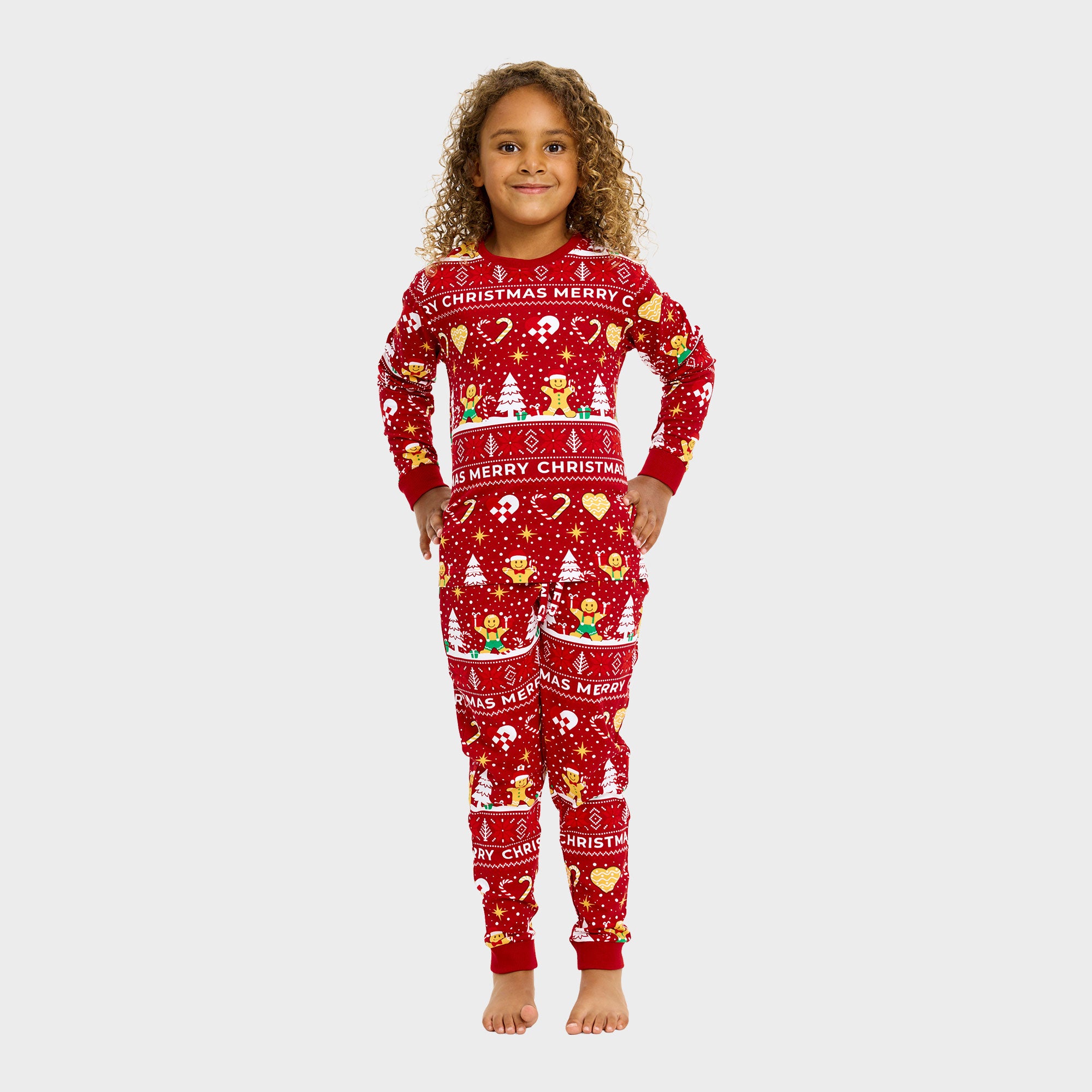 Christmas Cookie pigiama natalizio rosso – Bambini