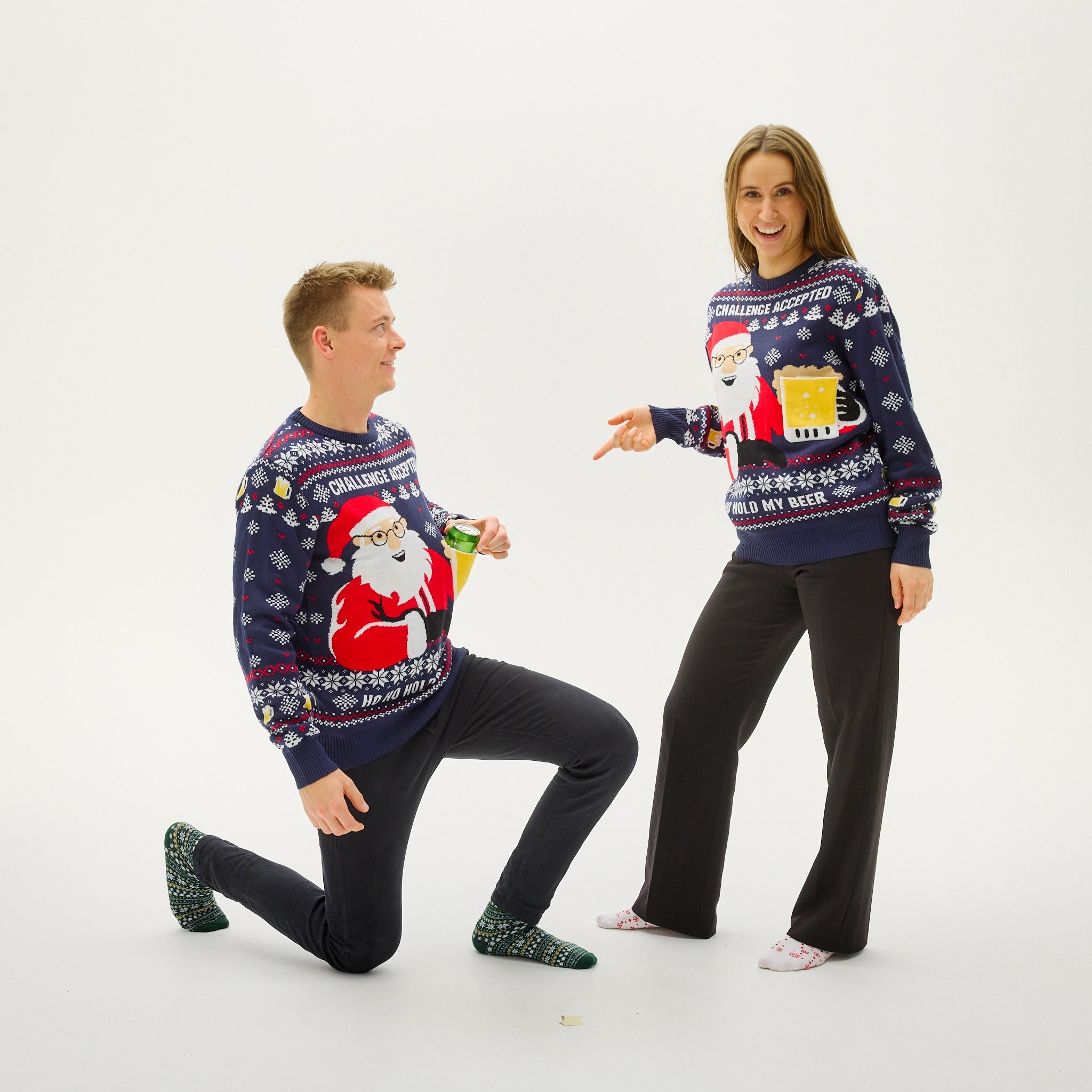 Ho Ho Hold My Beer Sweater - Donna