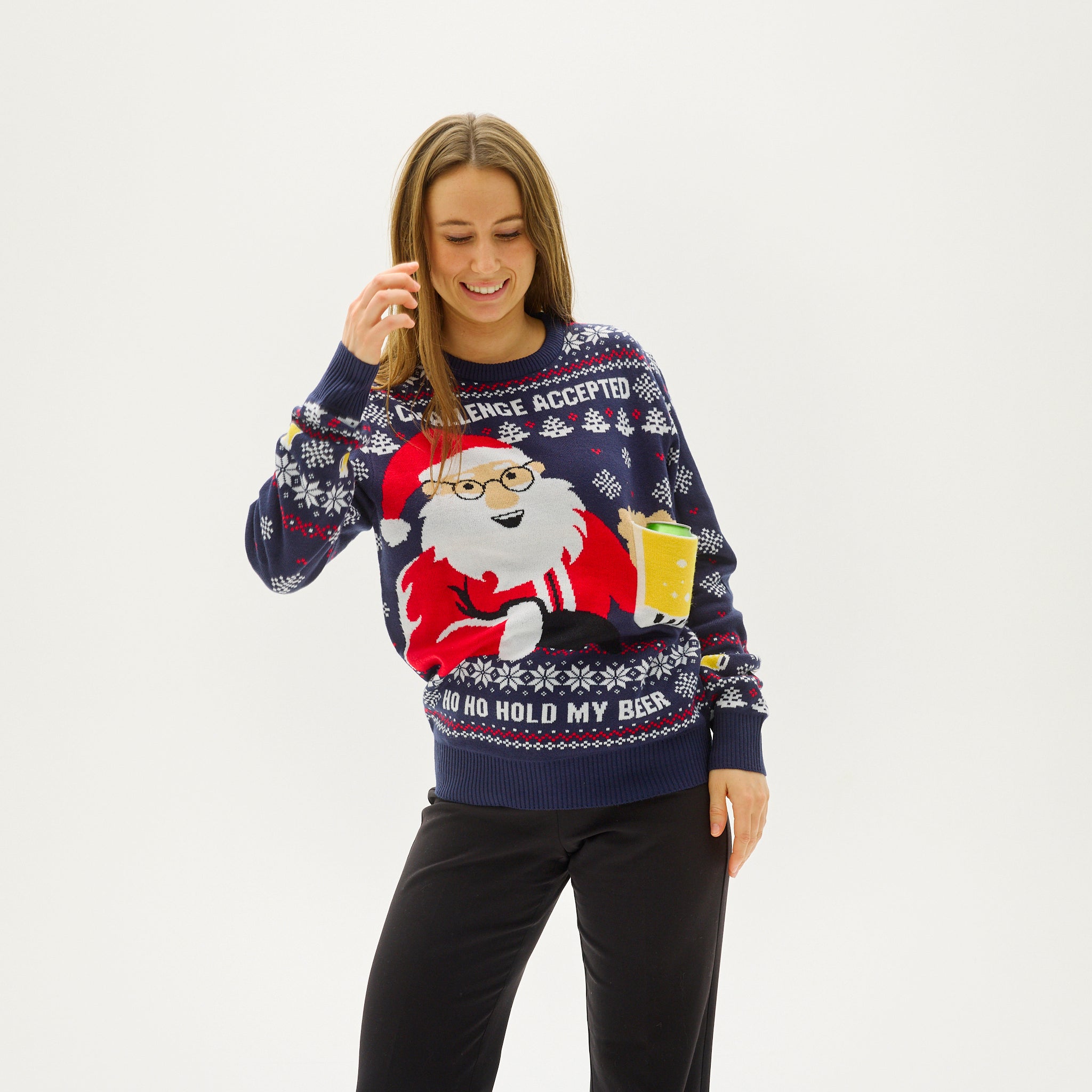 Ho Ho Hold My Beer Sweater - Donna