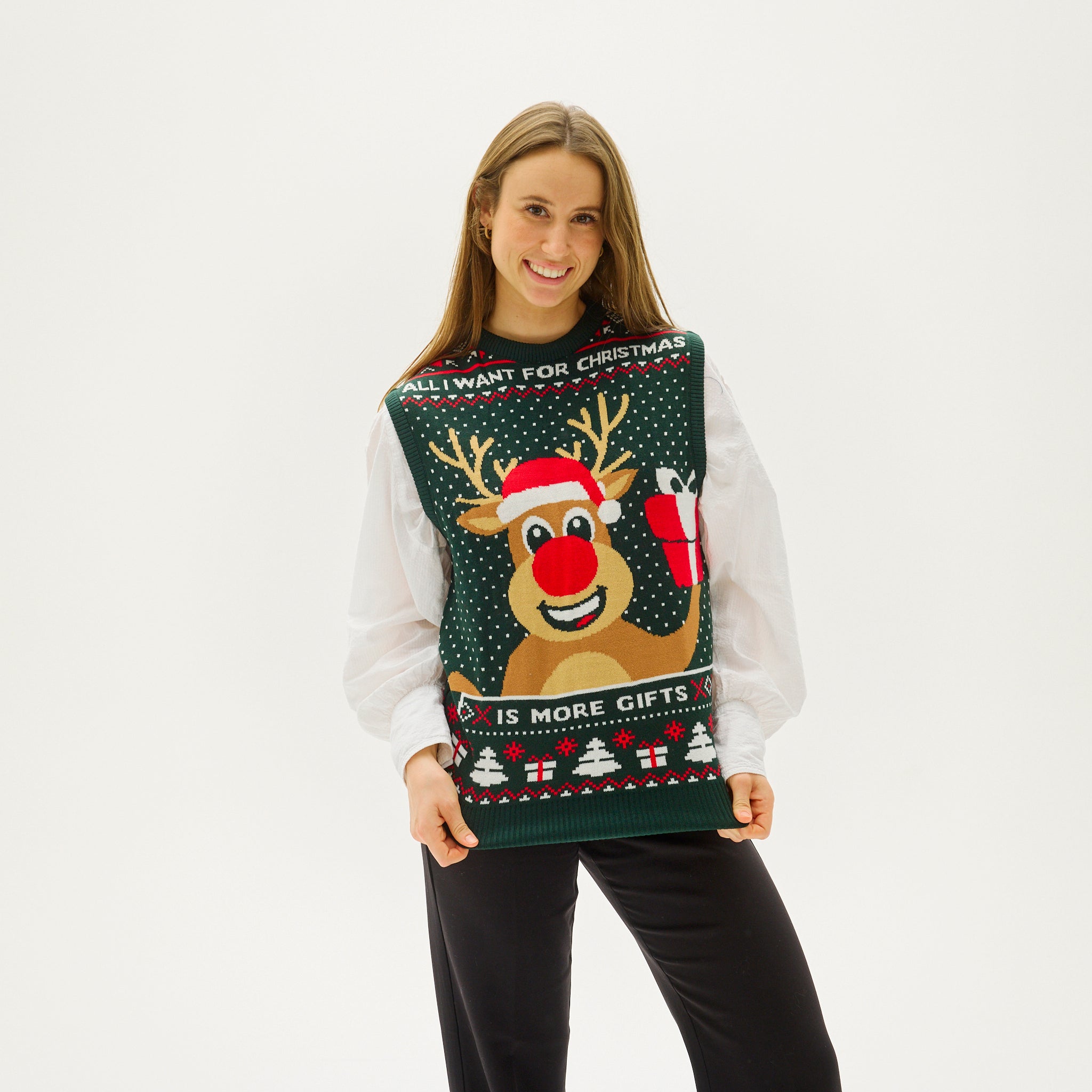 Rudolphs Christmas Gilet - Donna