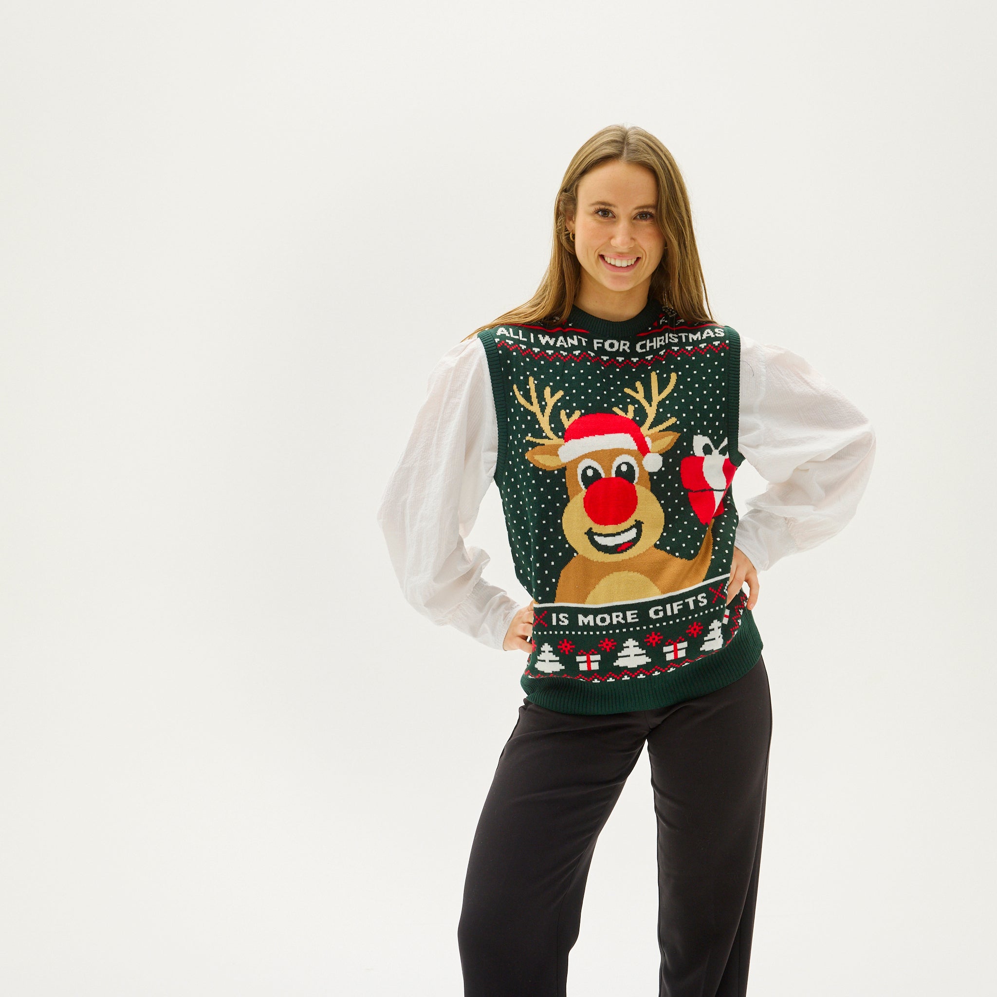 Rudolphs Christmas Gilet - Donna