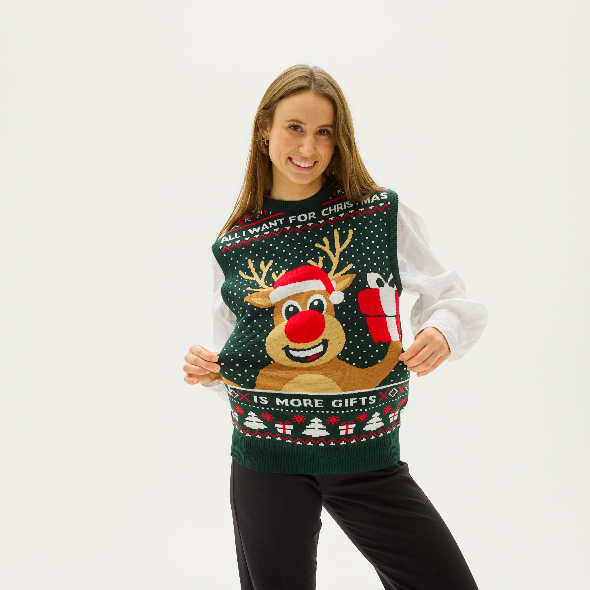 Rudolphs Christmas Gilet - Donna