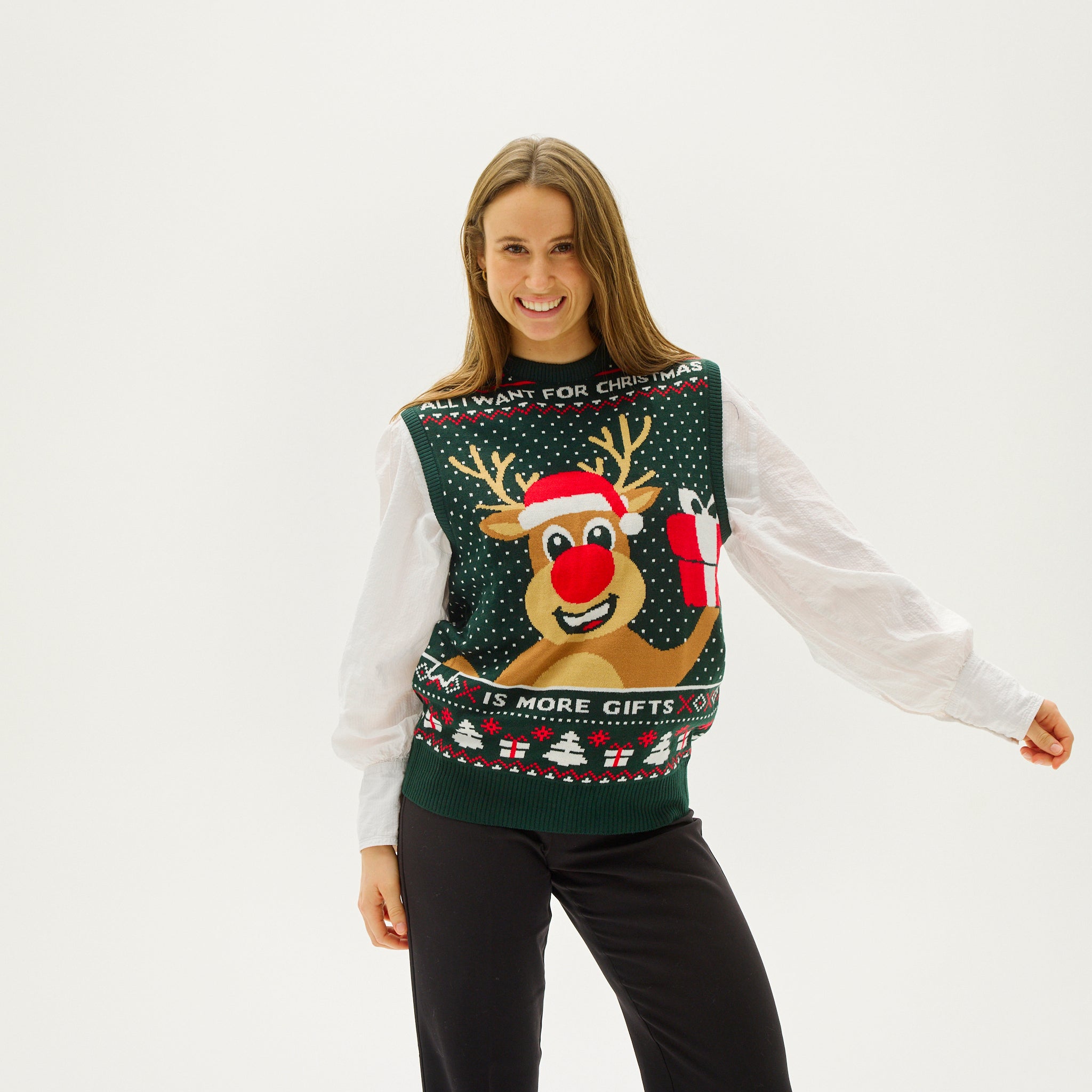 Rudolphs Christmas Gilet - Donna